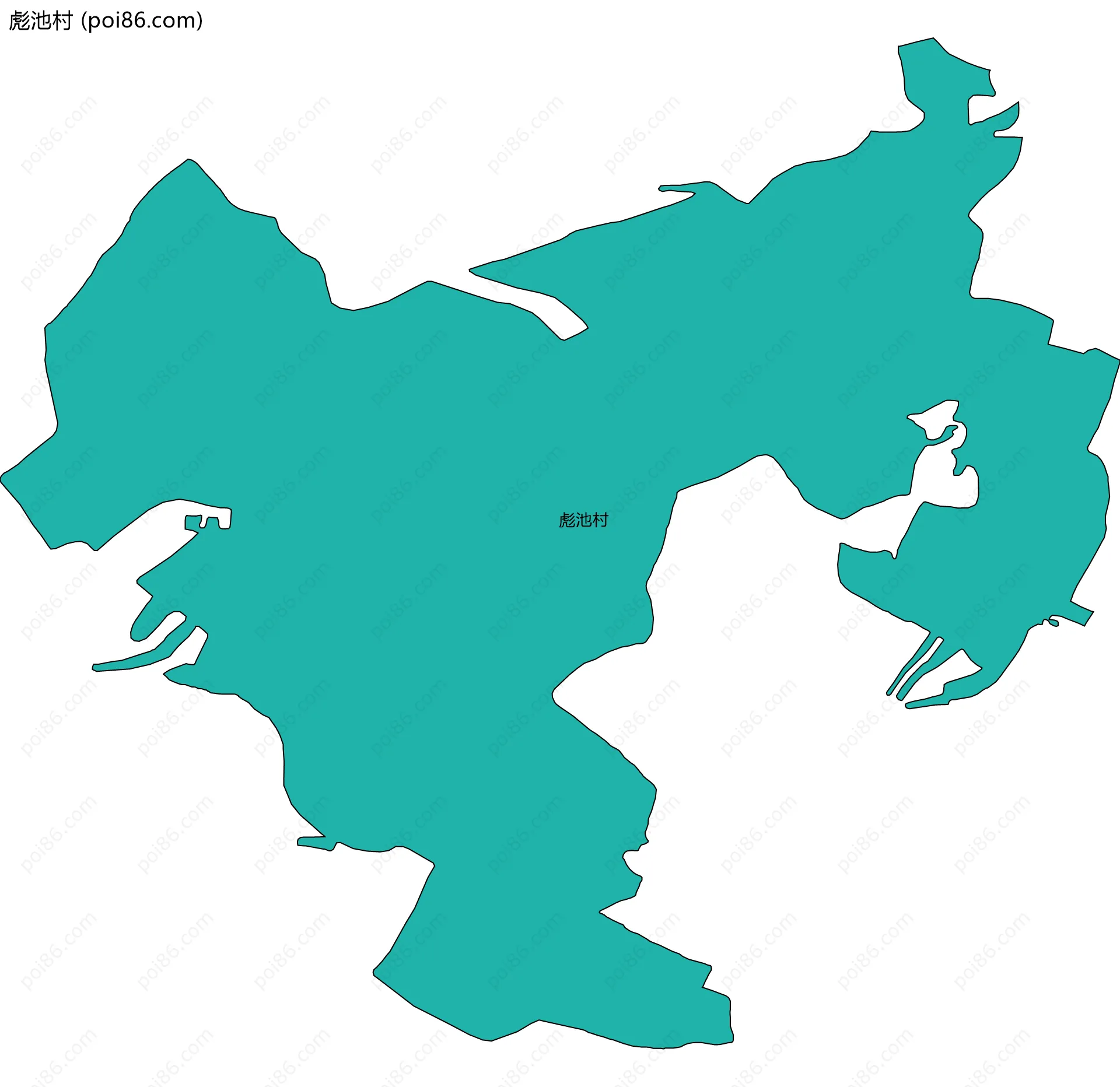 彪池村边界地图