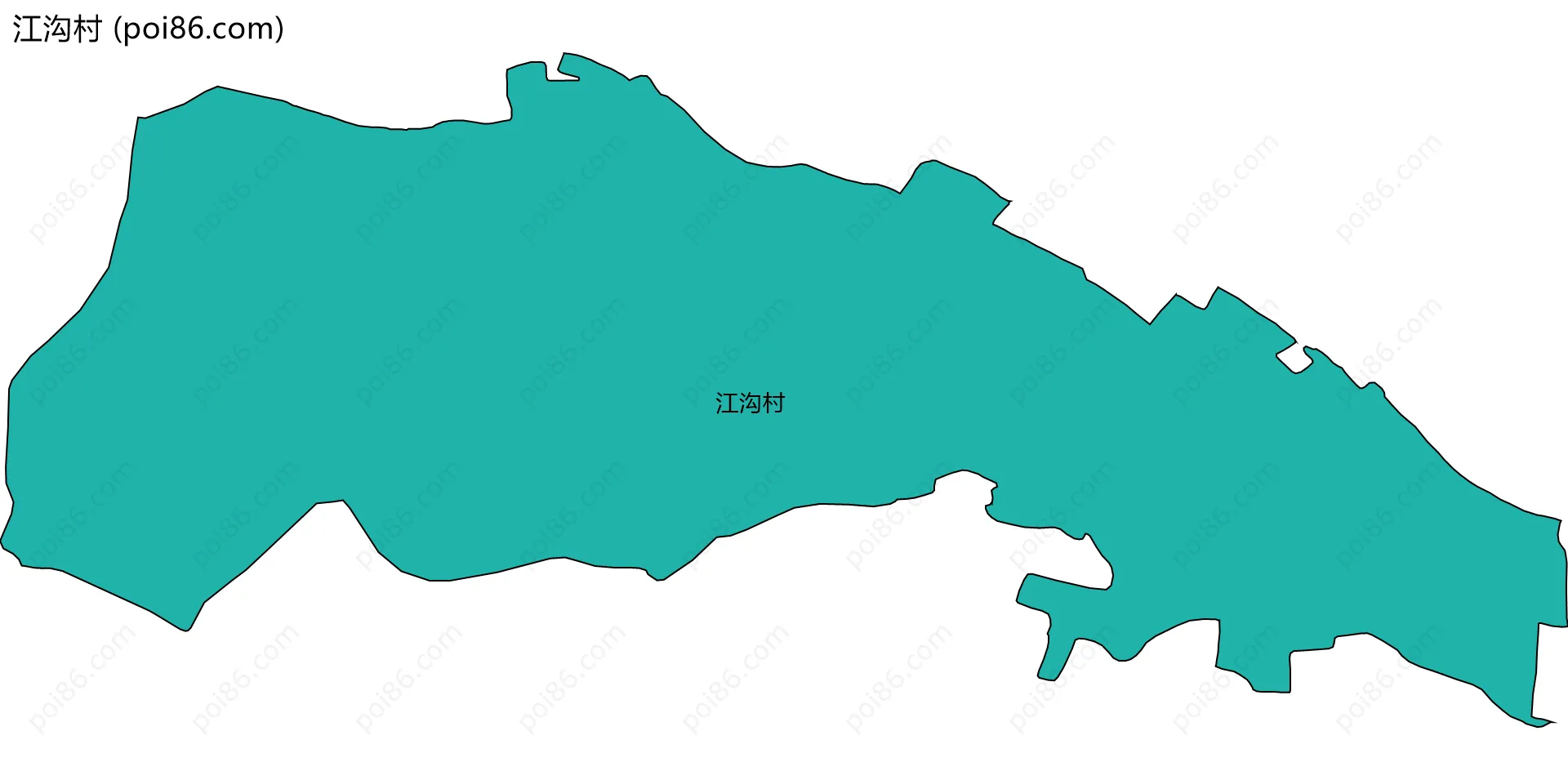 江沟村边界地图