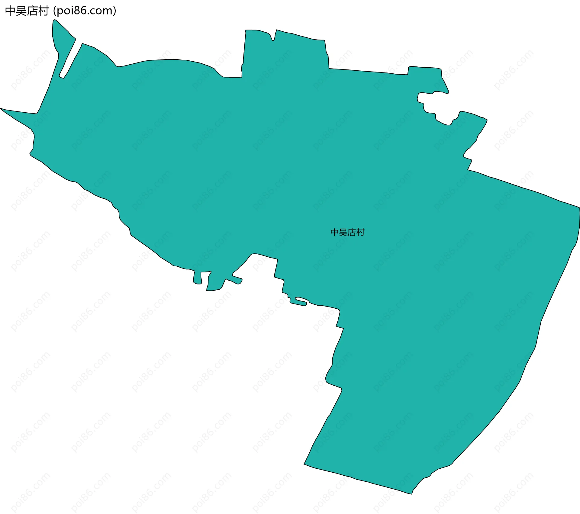 中吴店村边界地图