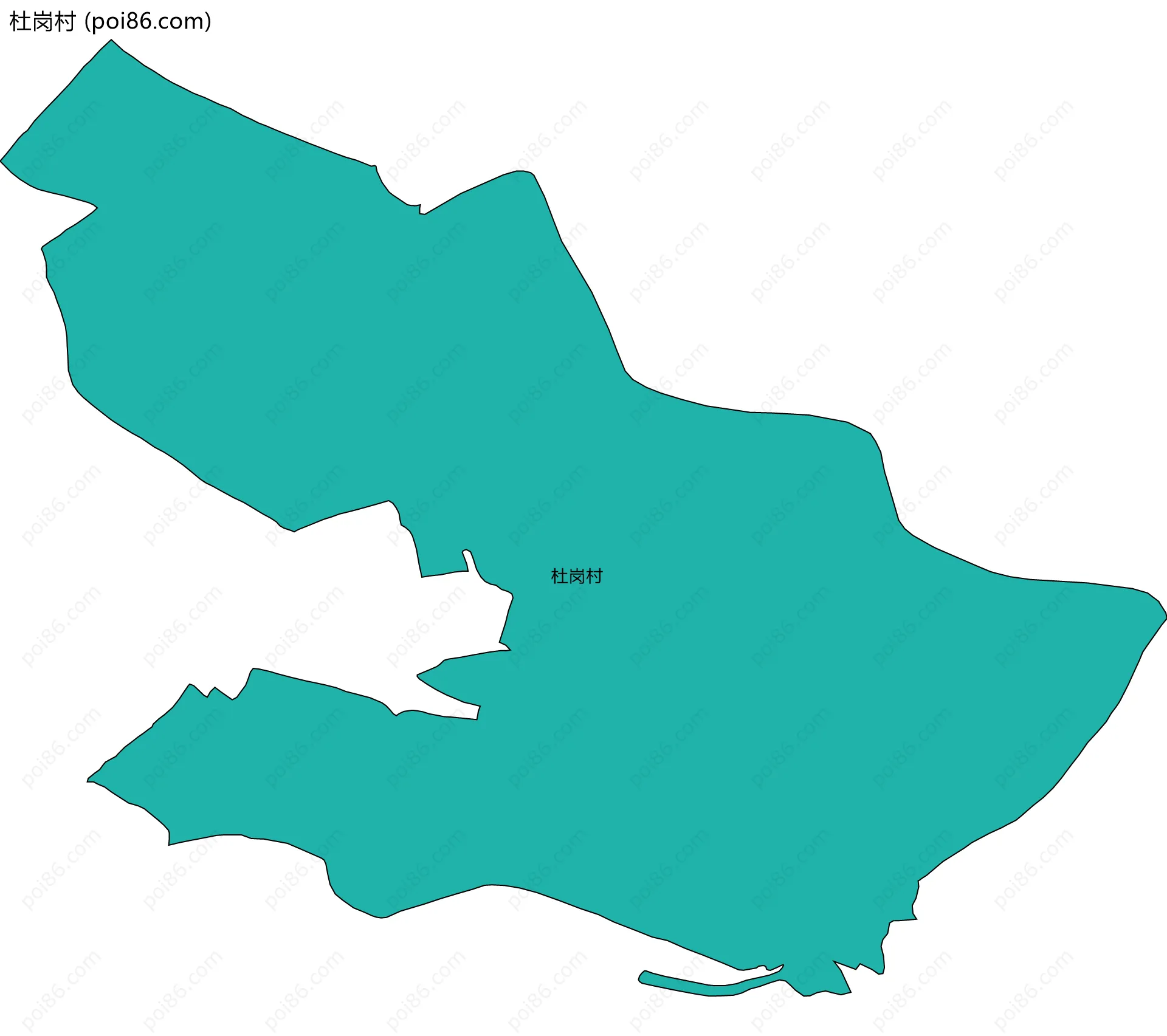 杜岗村边界地图