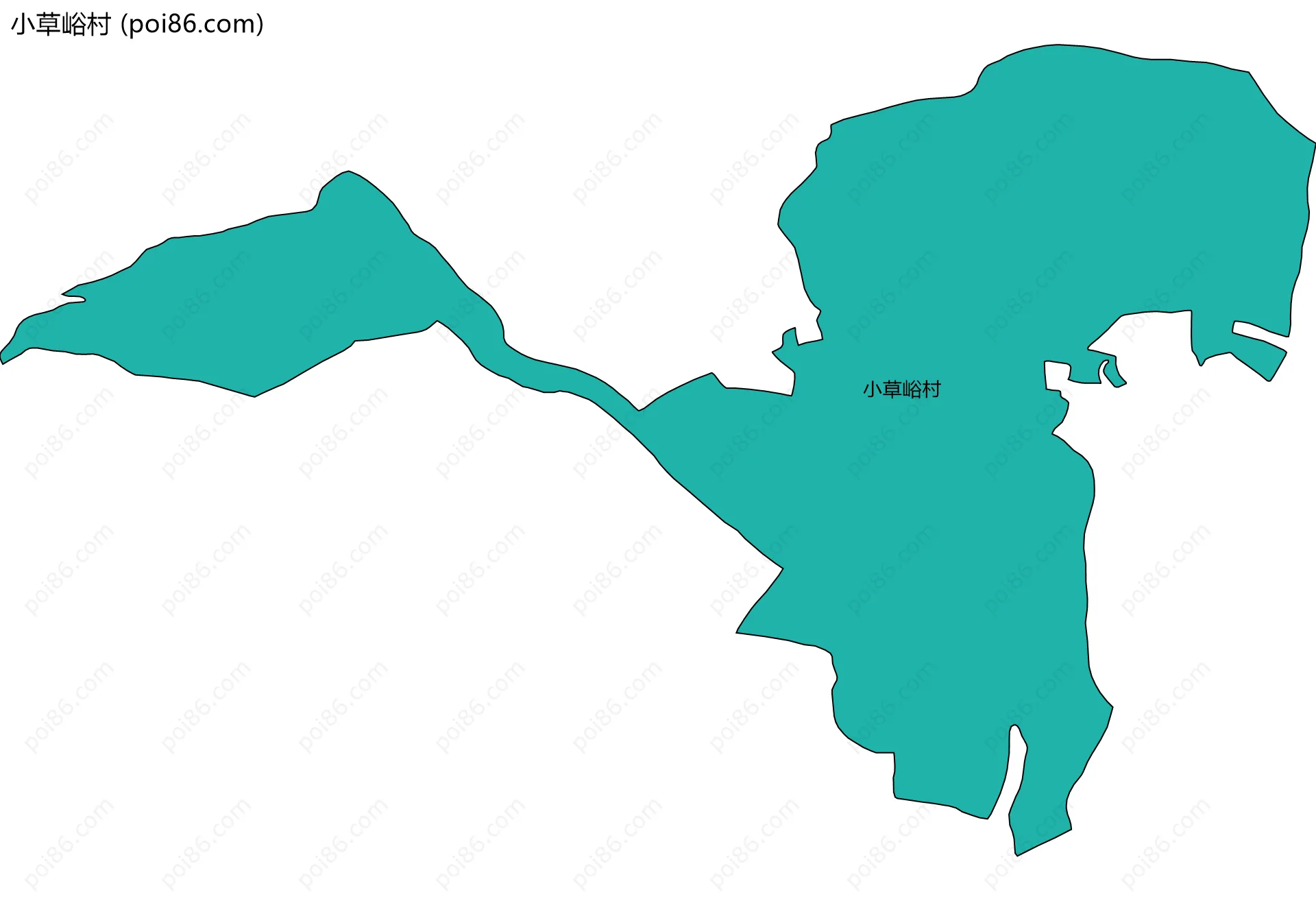 小草峪村边界地图