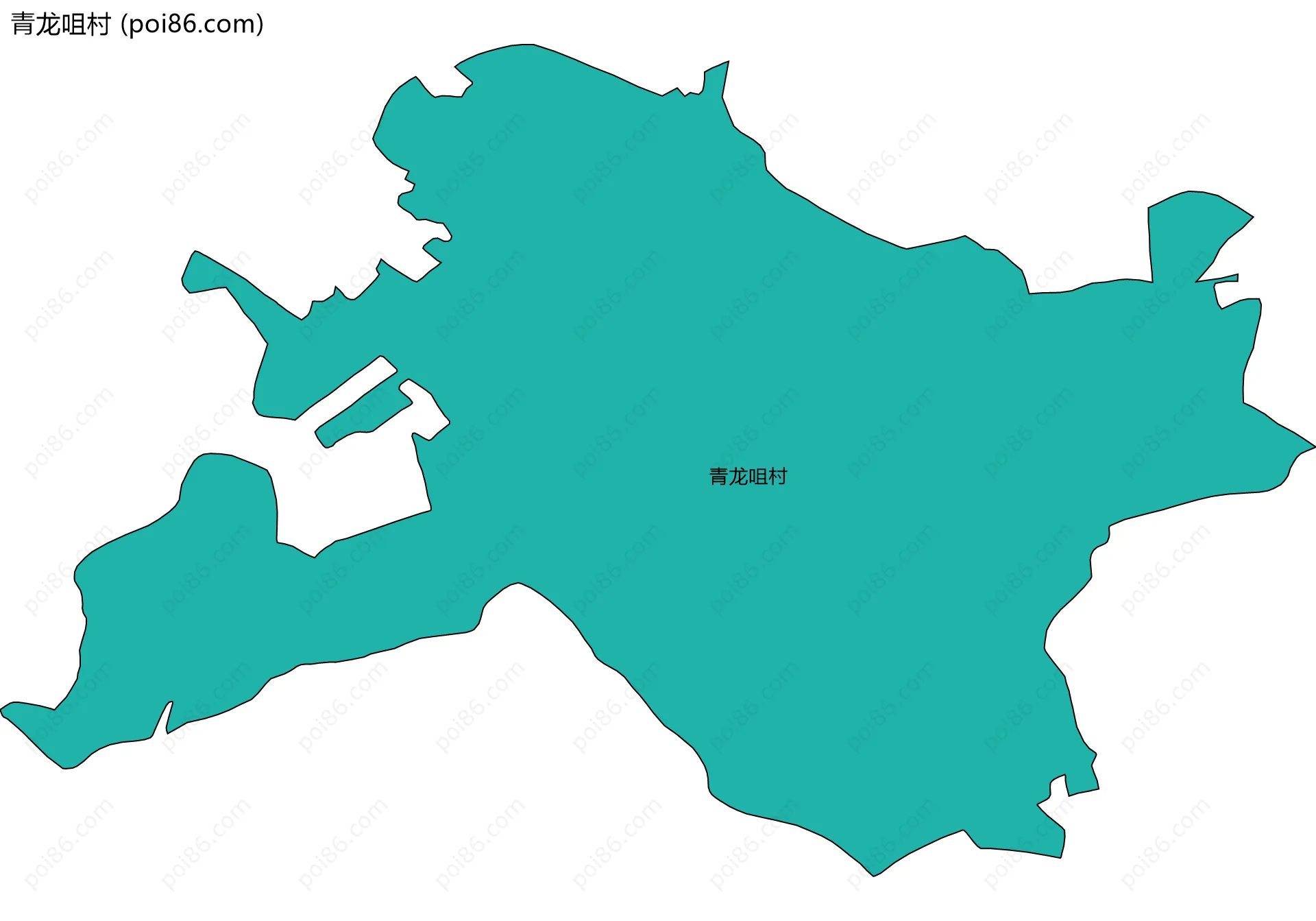 青龙咀村边界地图