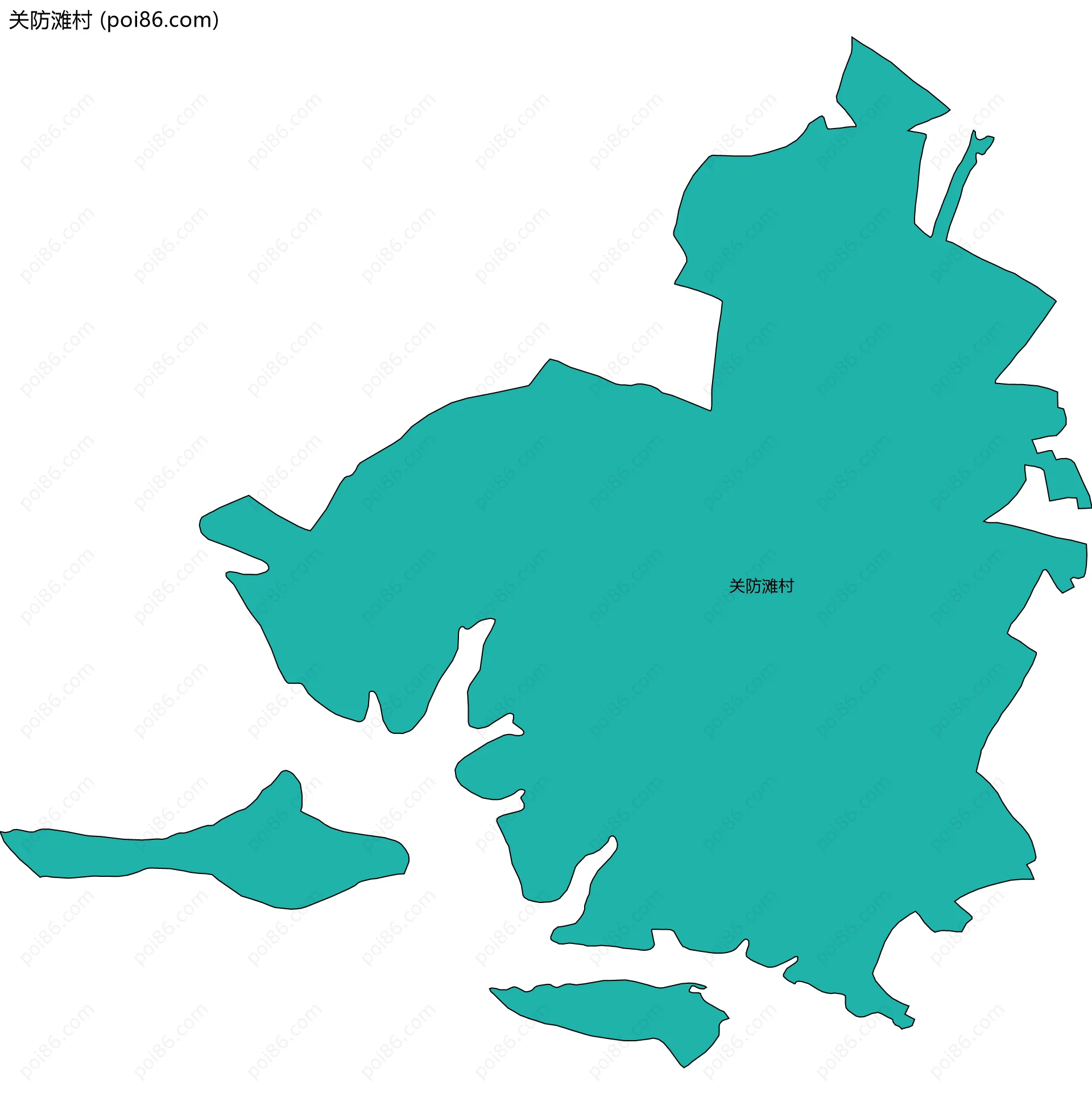 关防滩村边界地图