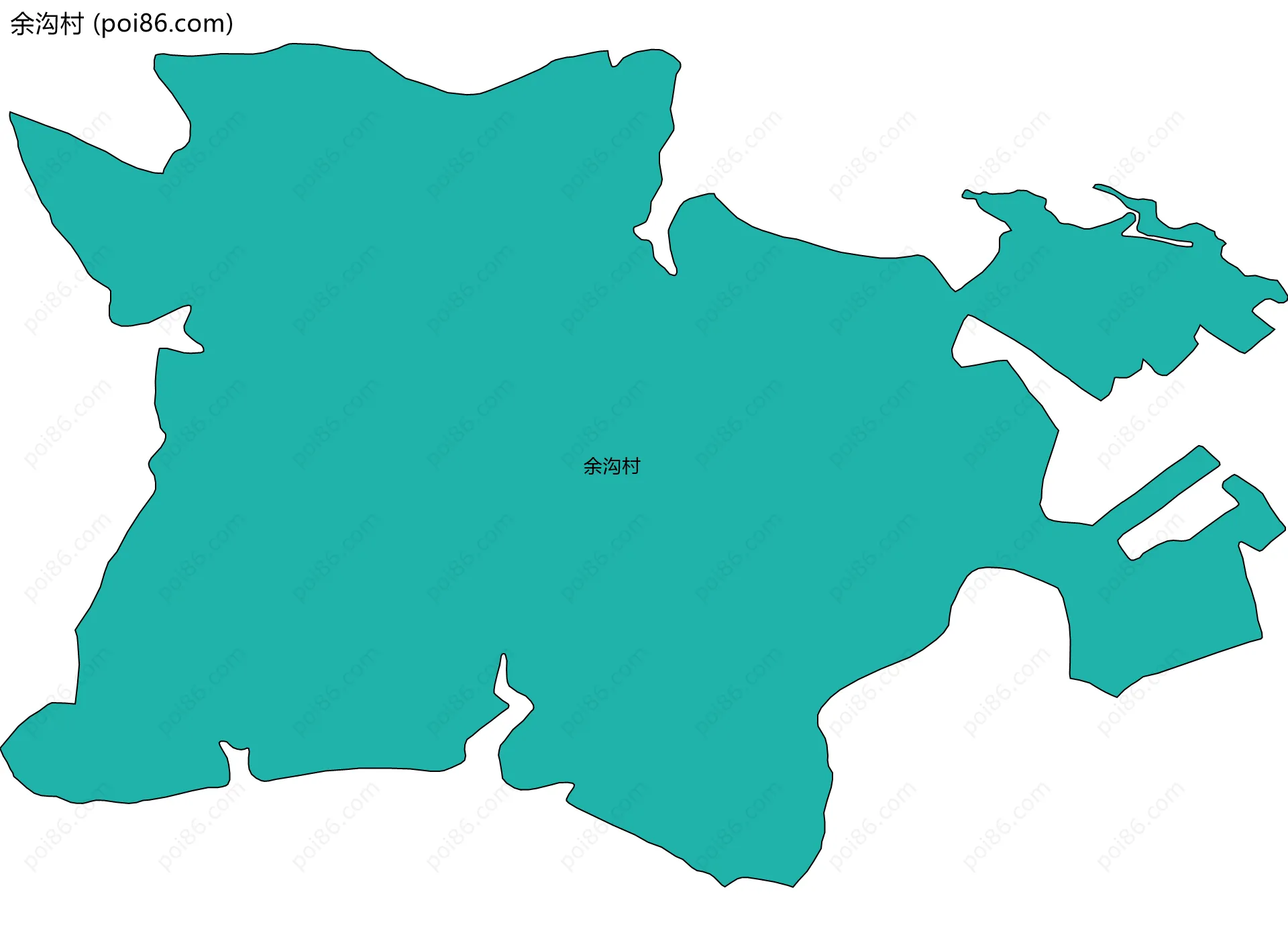 余沟村边界地图