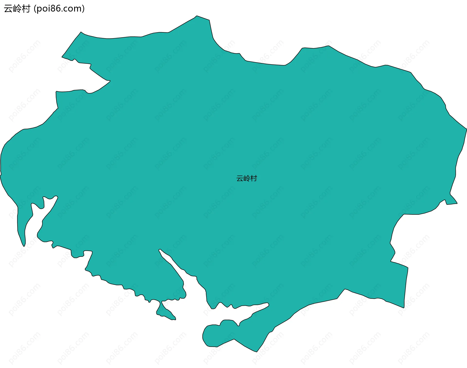 云岭村边界地图