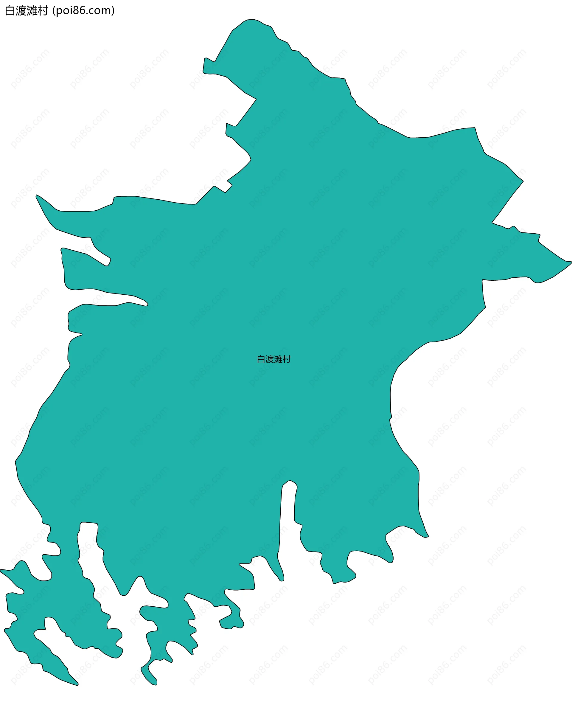 白渡滩村边界地图