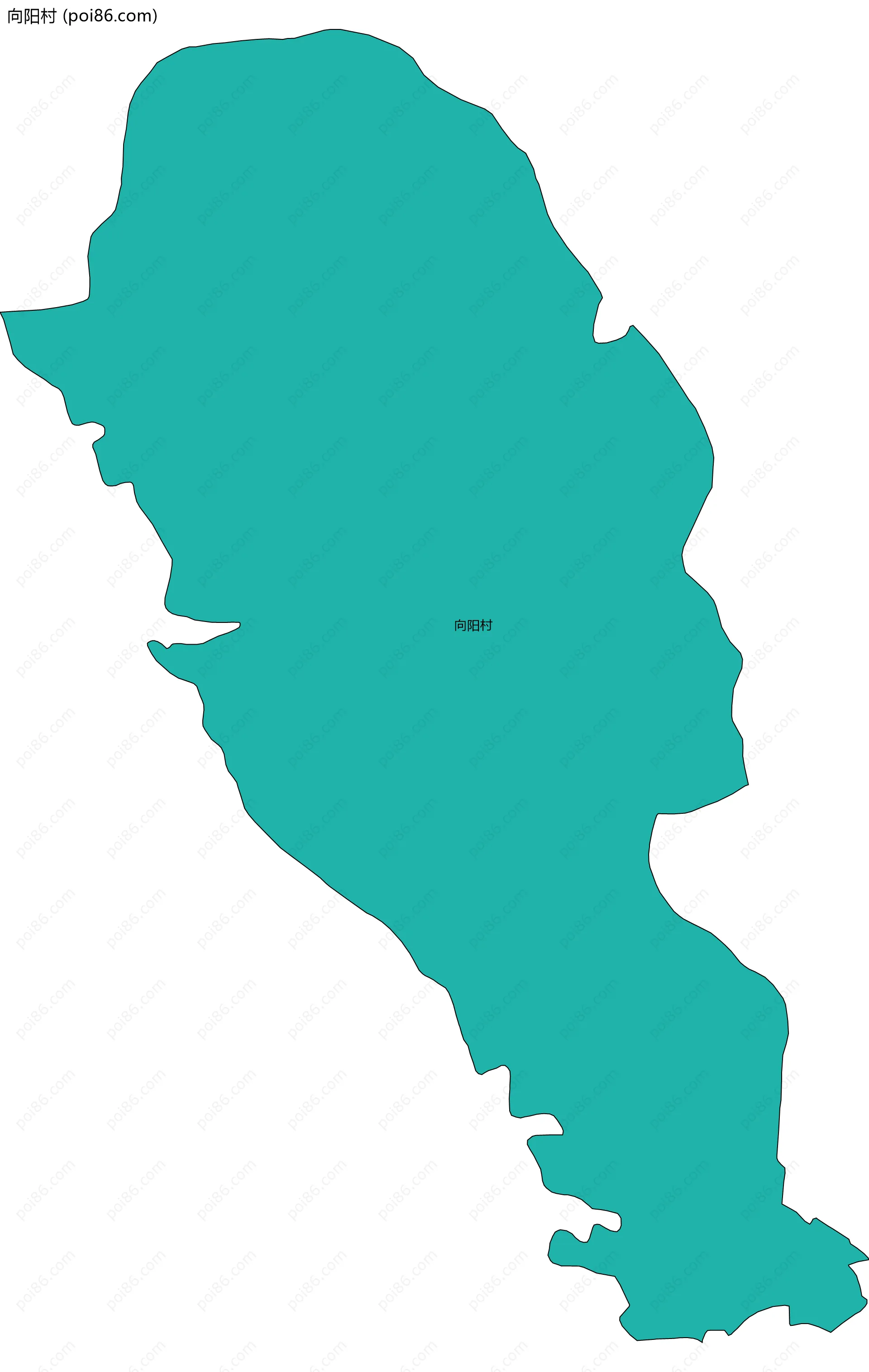 向阳村边界地图