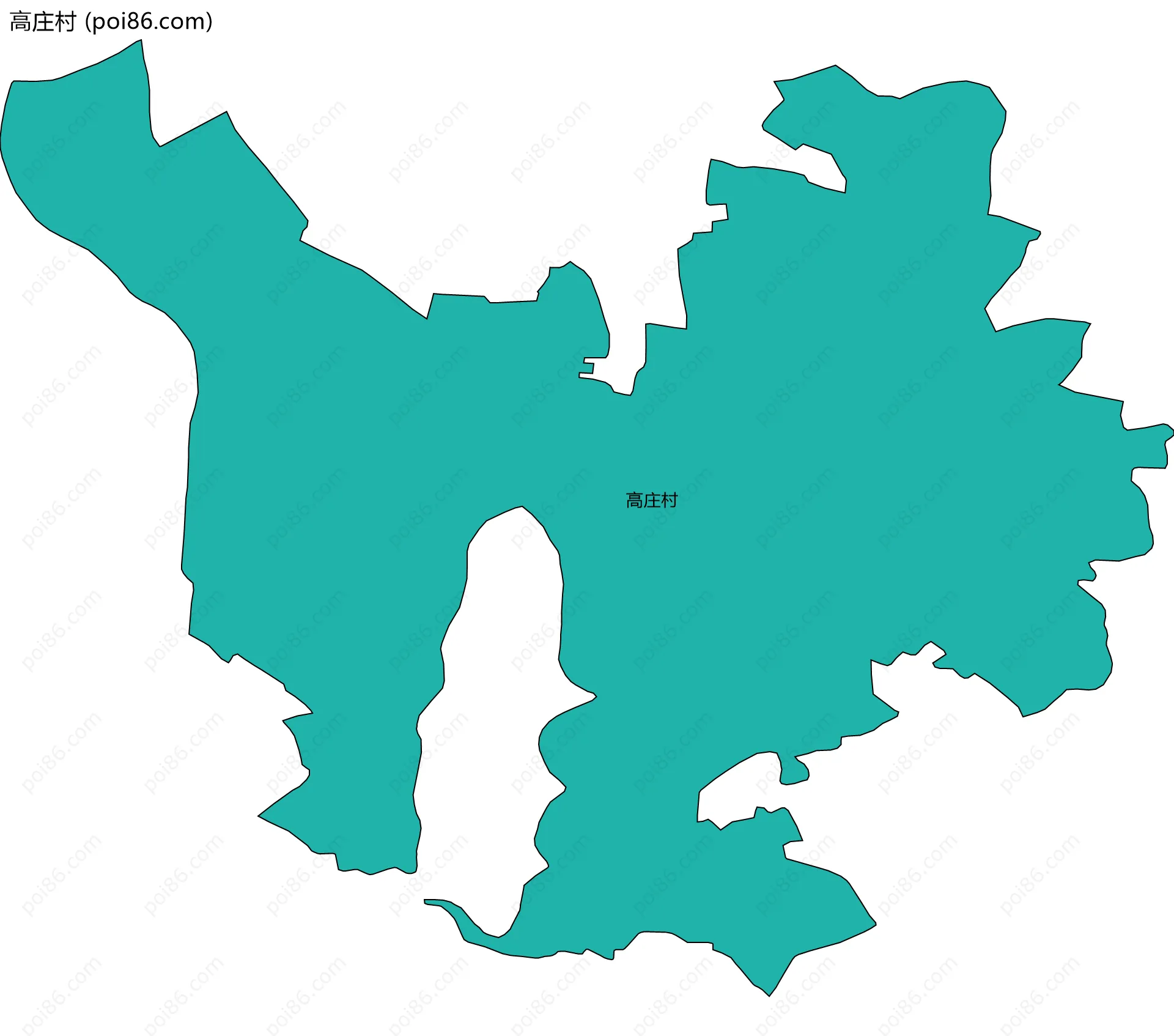 高庄村边界地图