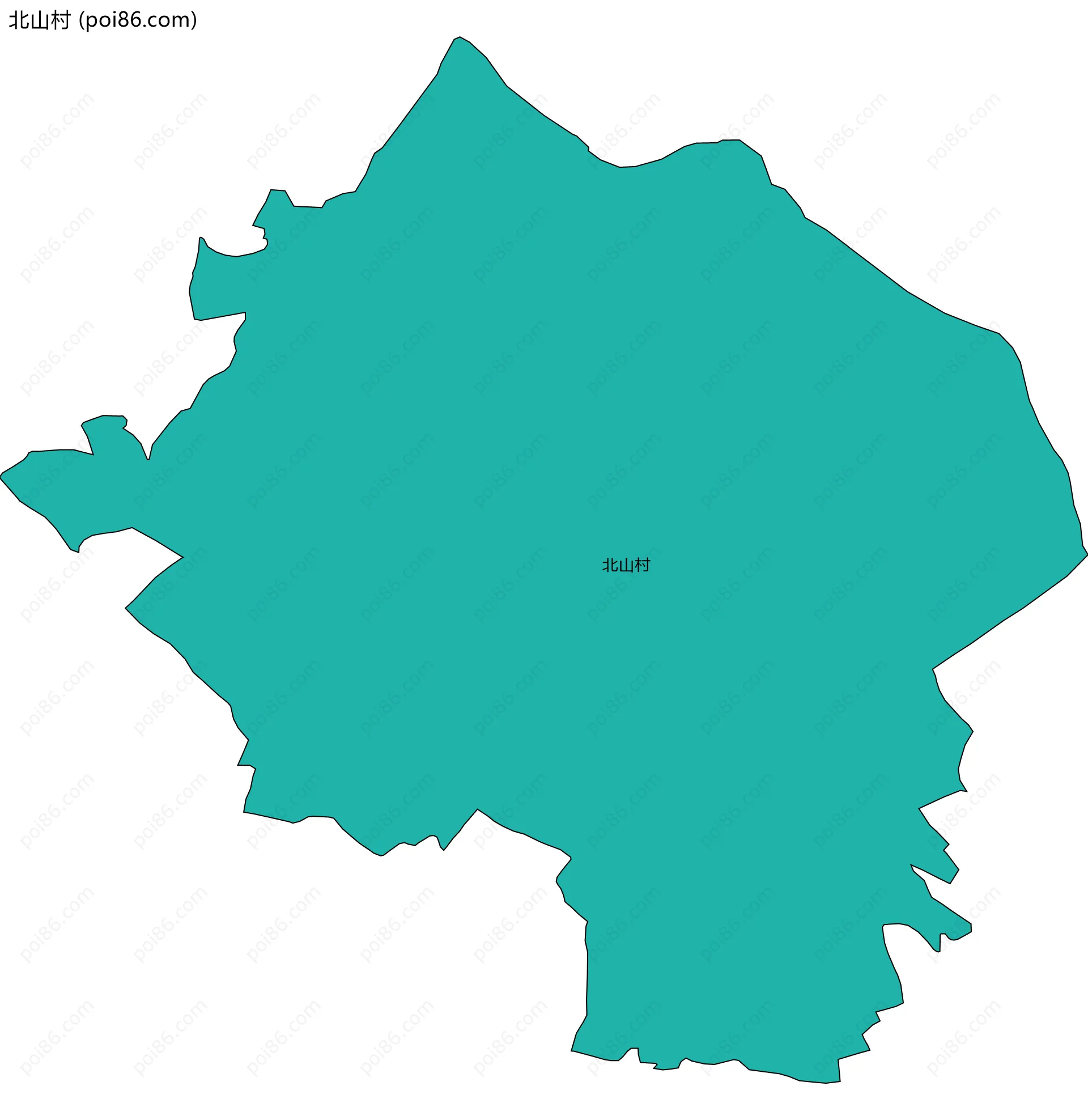 北山村边界地图