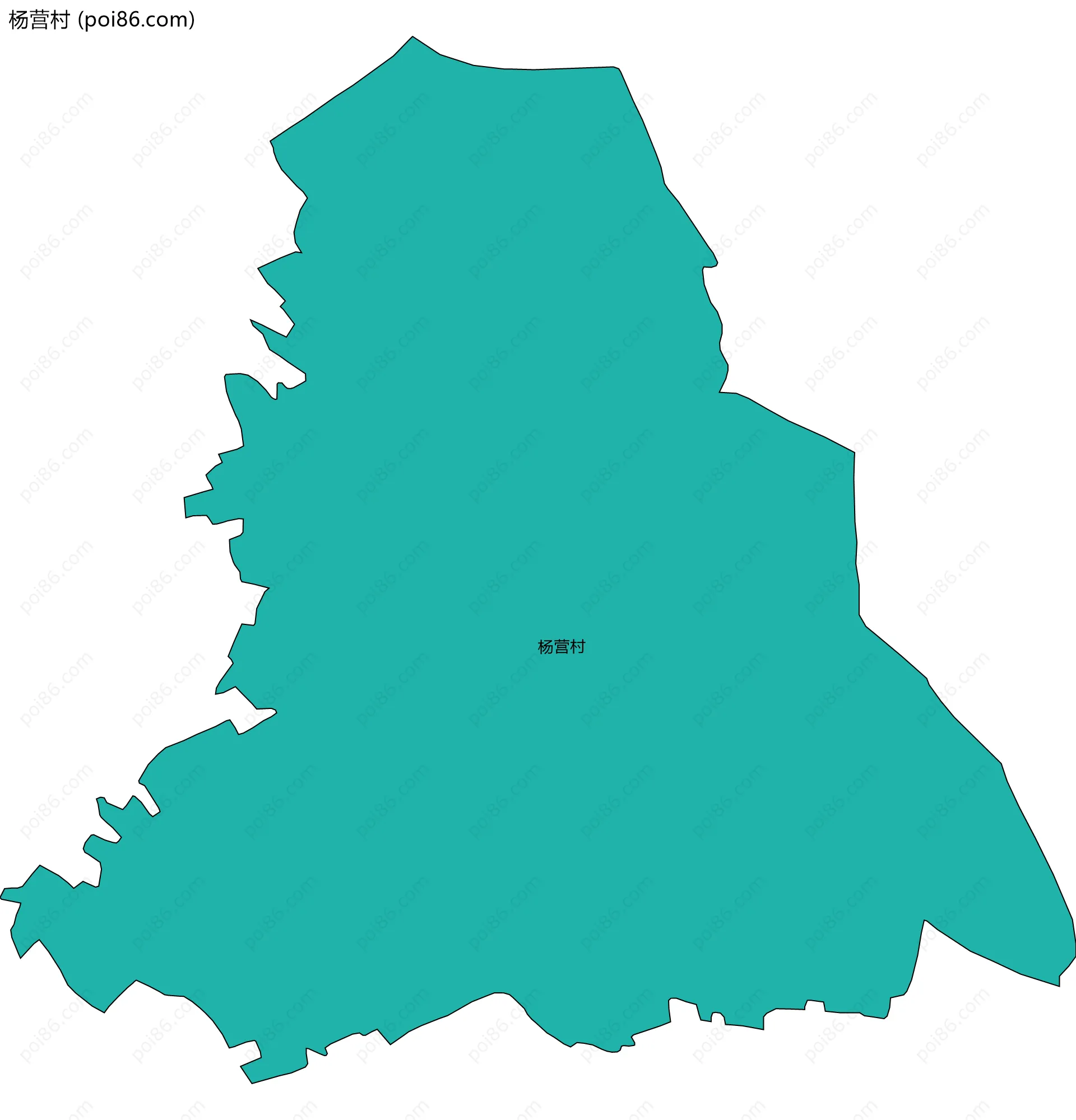 杨营村边界地图