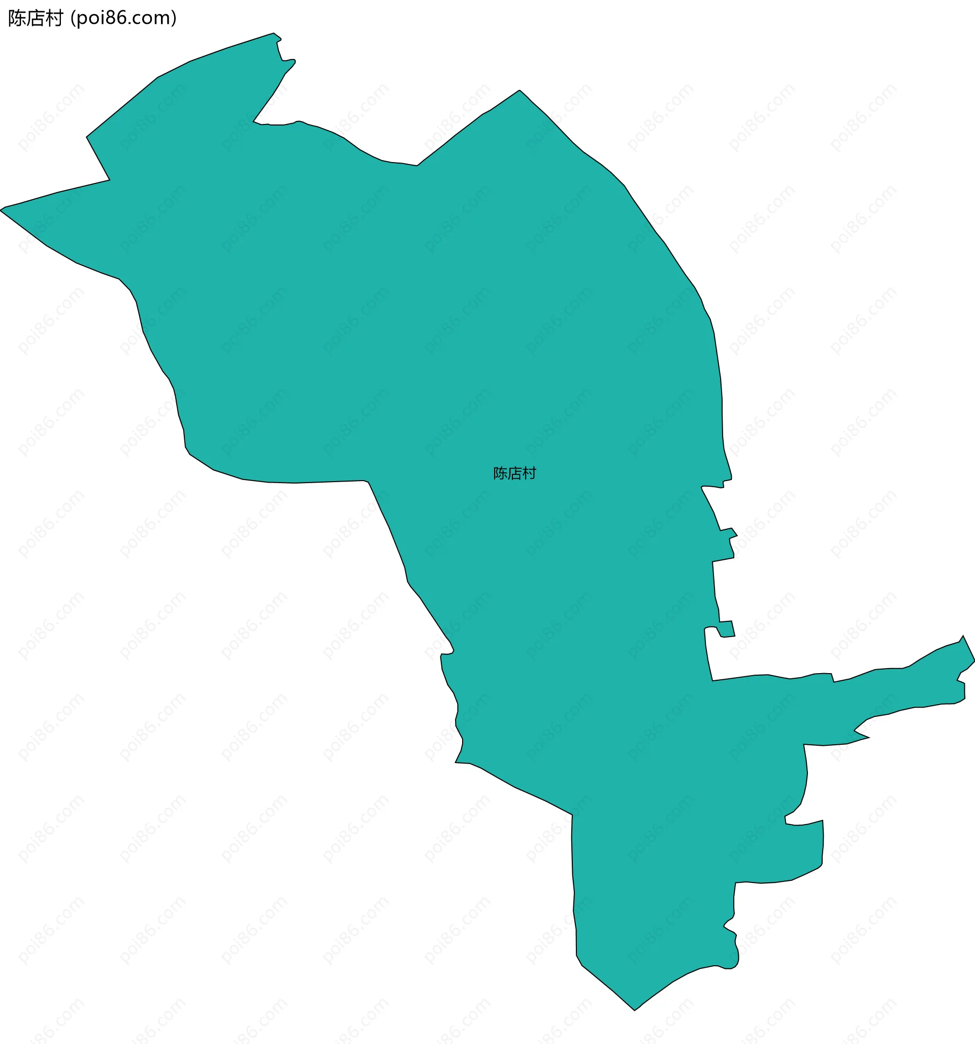 陈店村边界地图