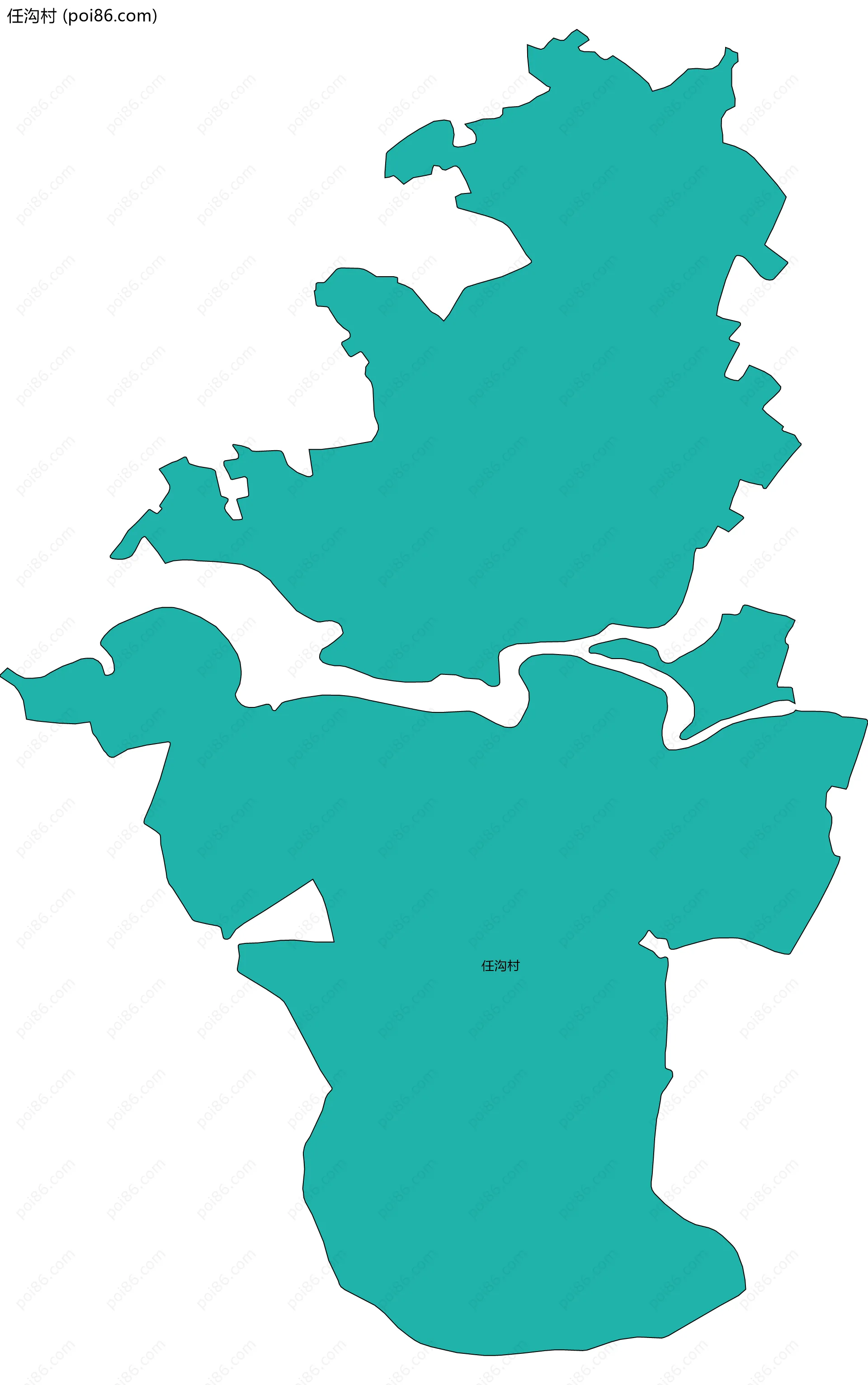 任沟村边界地图