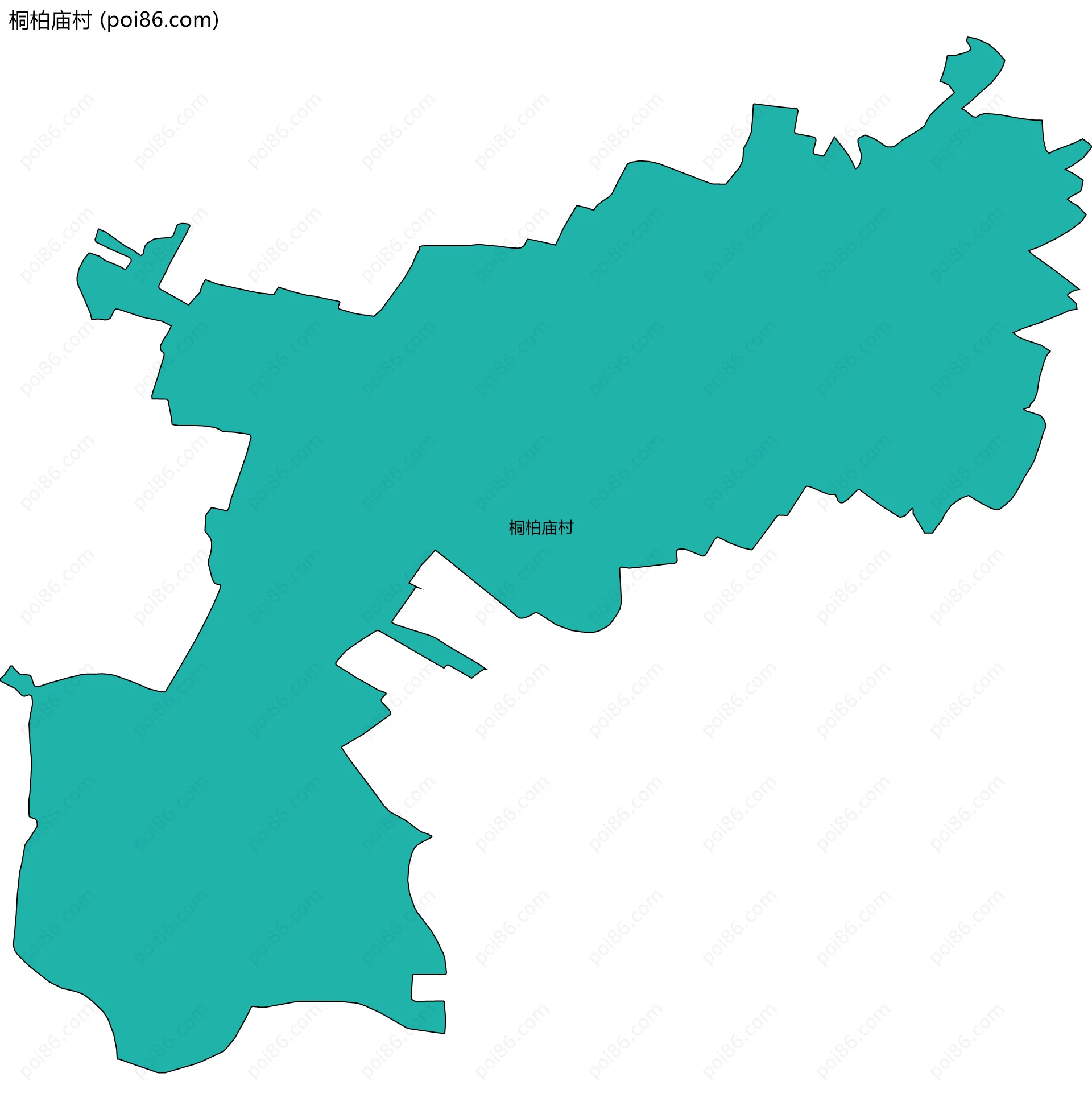 桐柏庙村边界地图