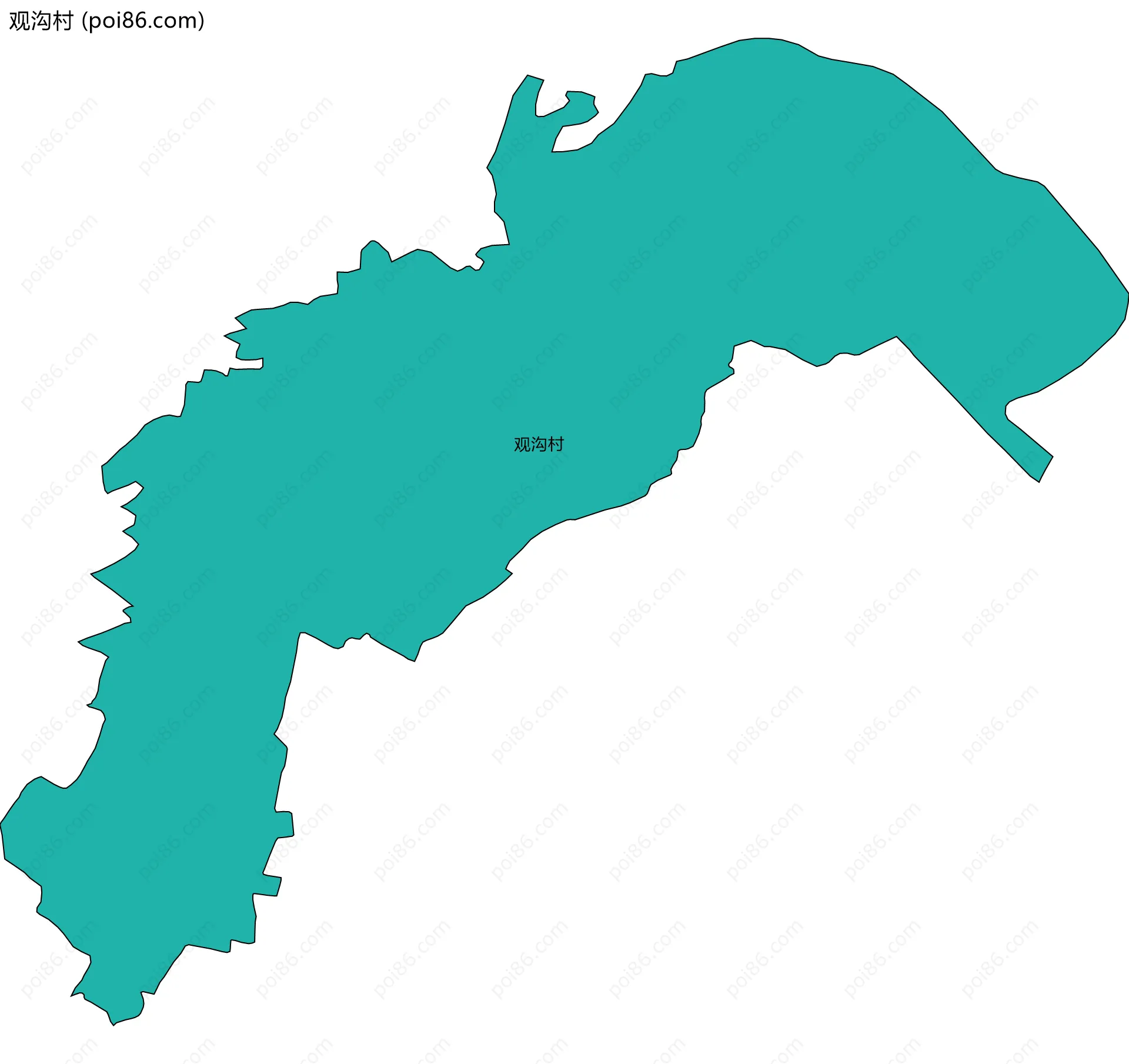 观沟村边界地图