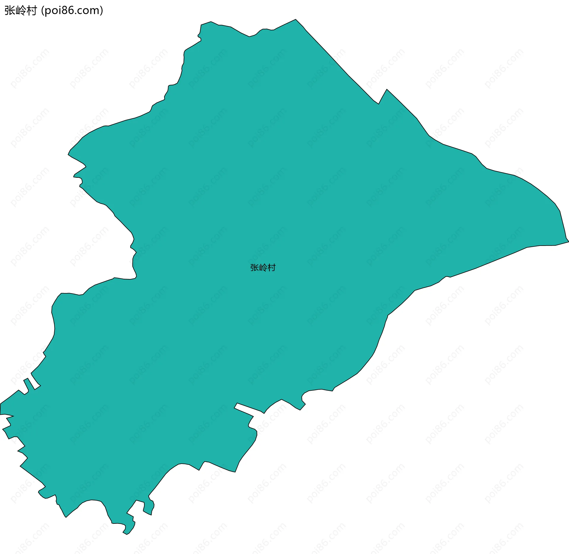 张岭村边界地图