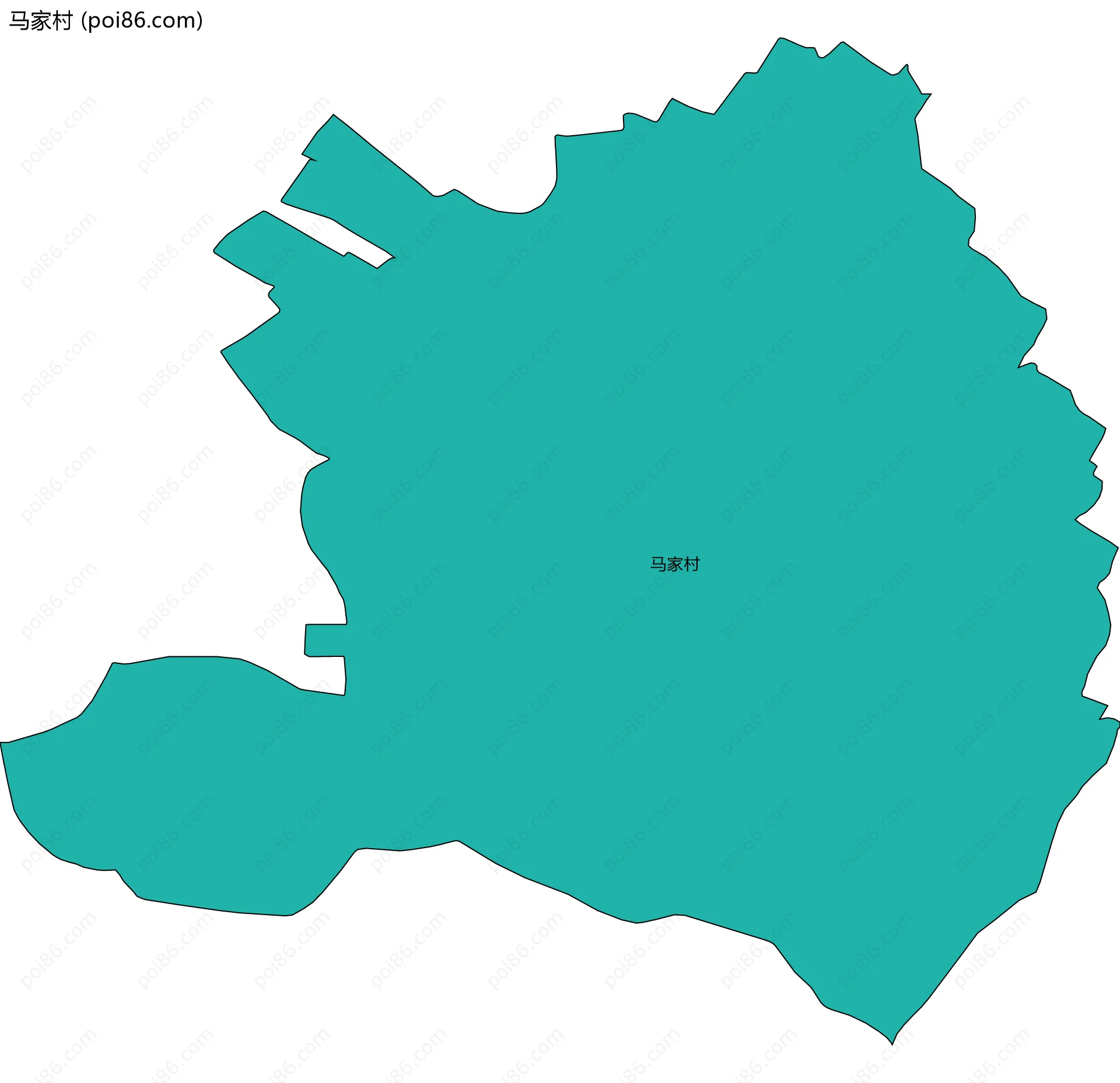 马家村边界地图