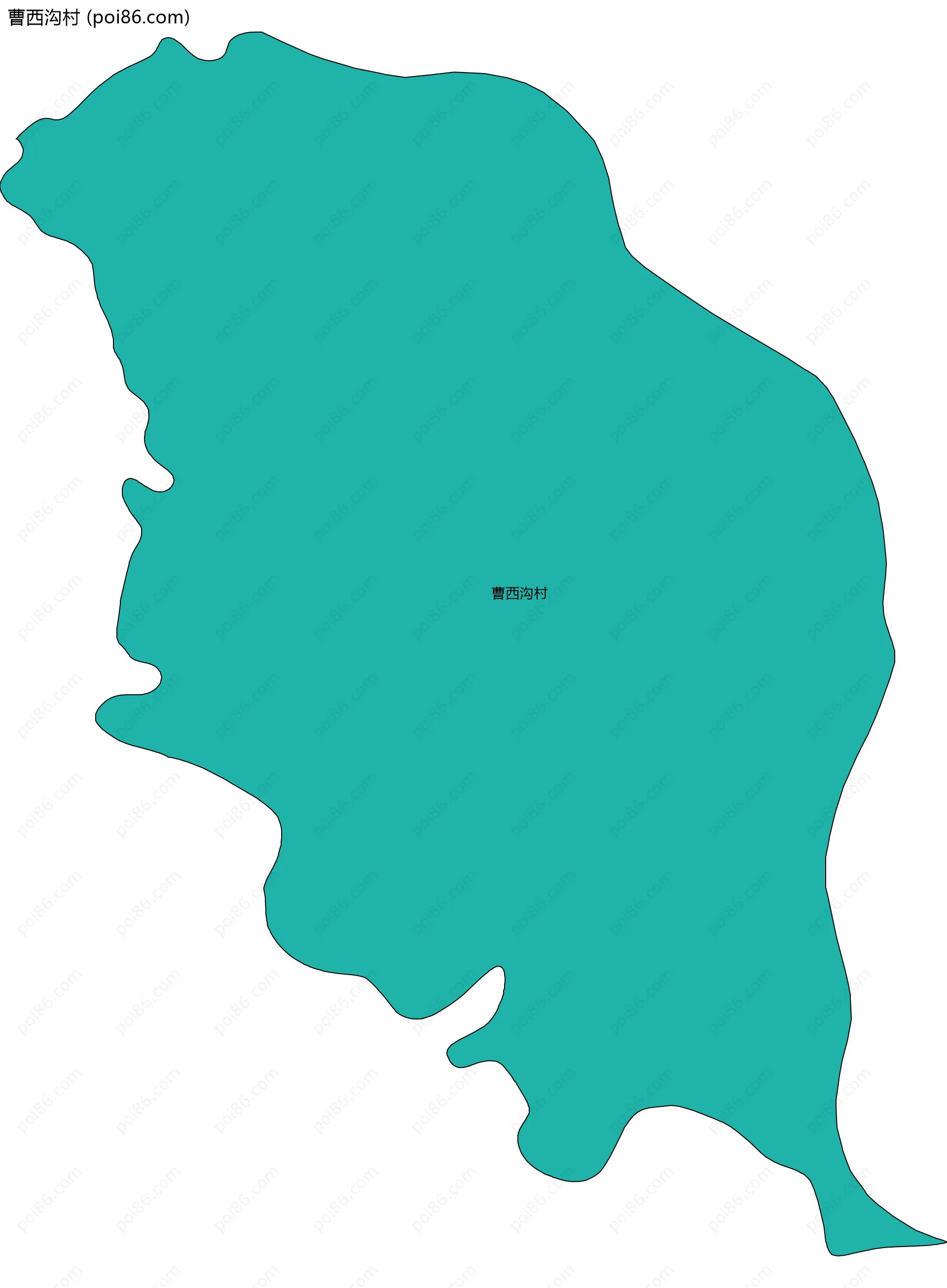 曹西沟村边界地图