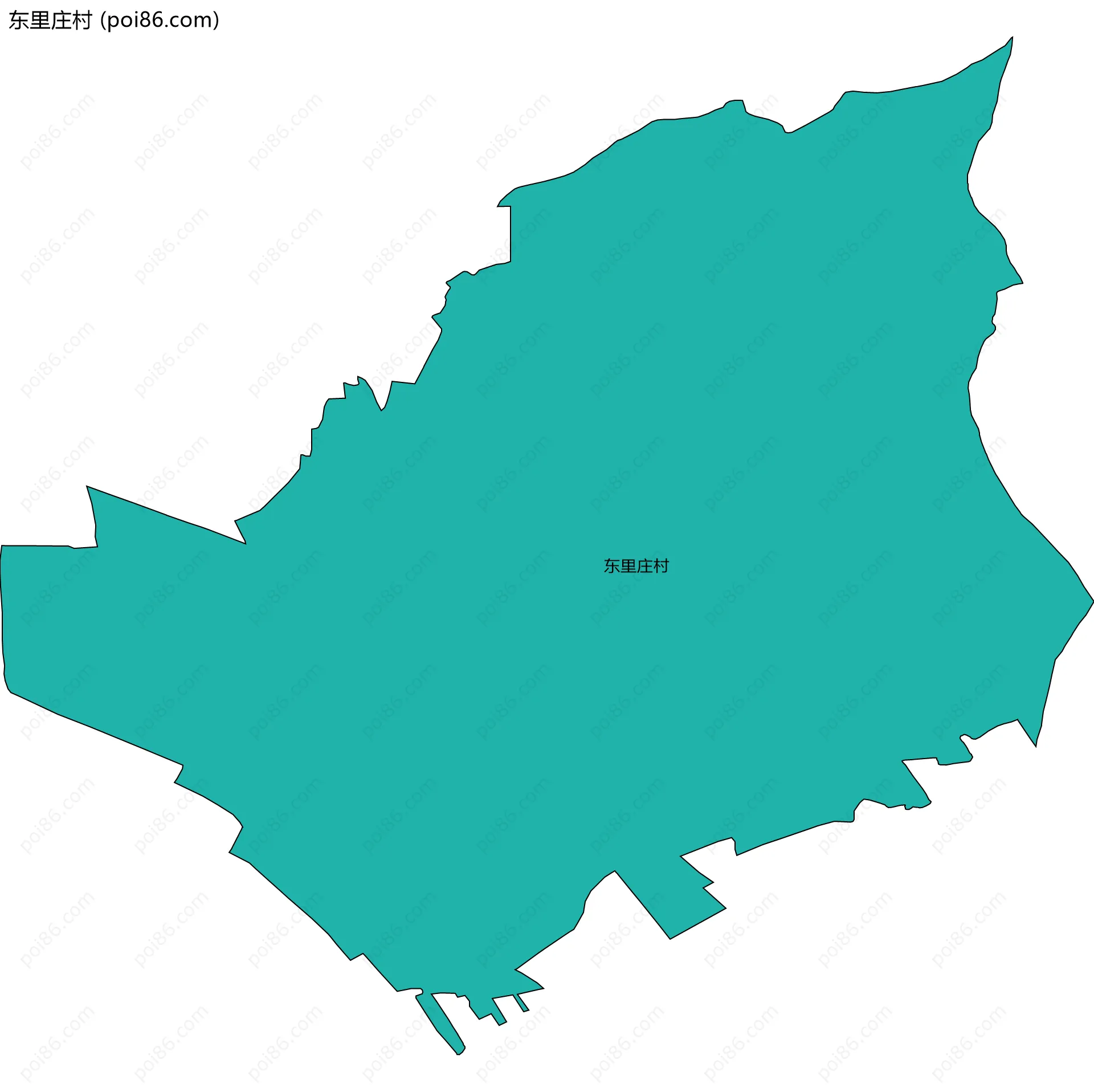 东里庄村边界地图