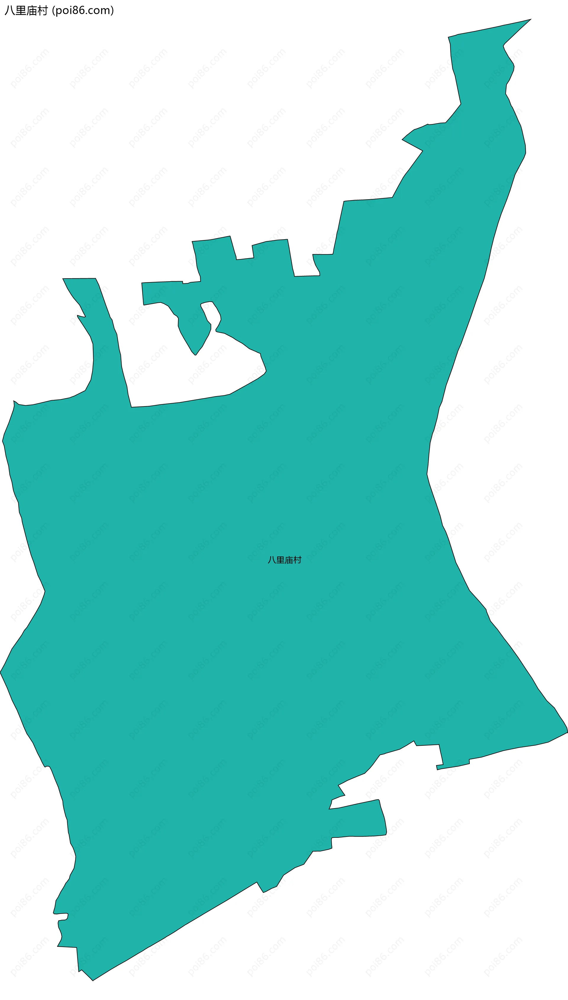 八里庙村边界地图