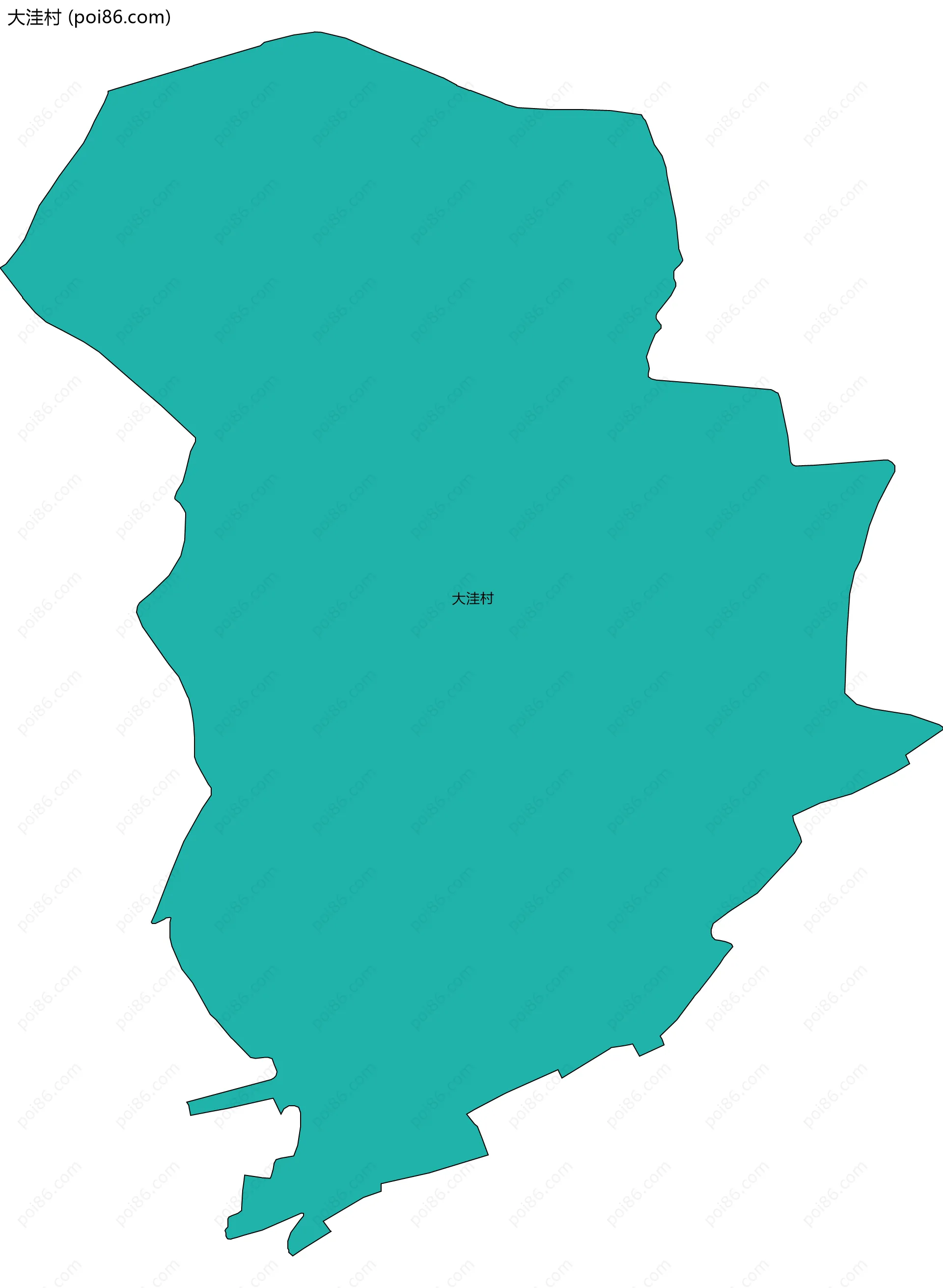大洼村边界地图