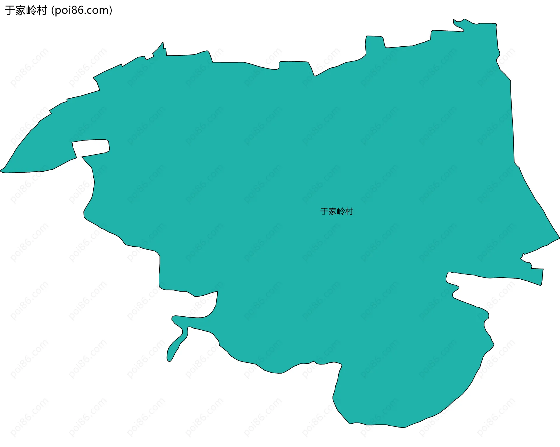 于家岭村边界地图