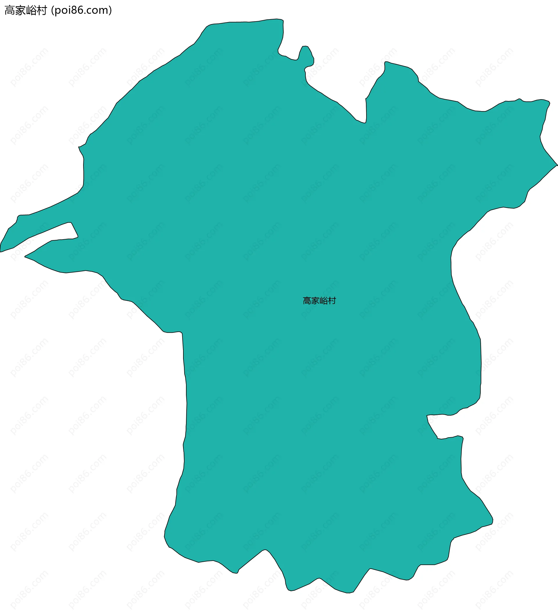 高家峪村边界地图