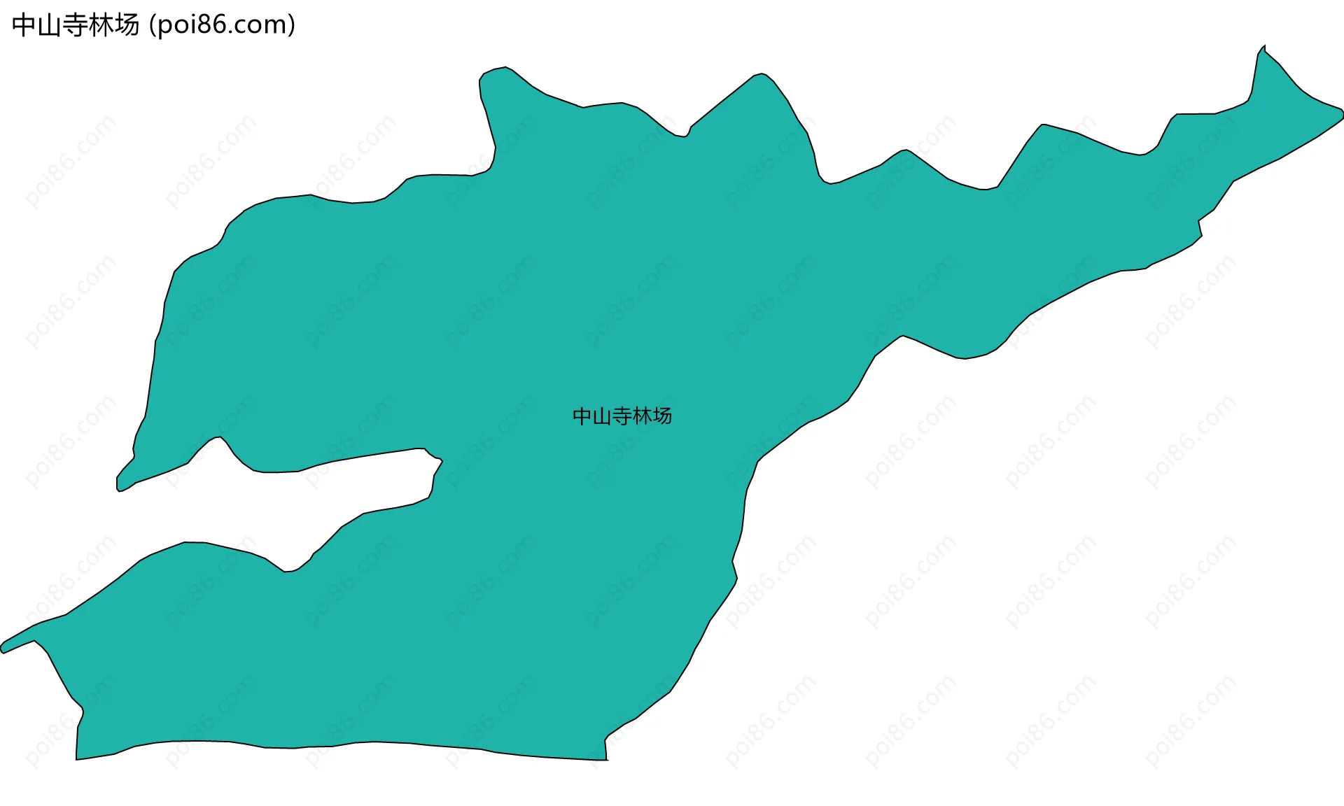 中山寺林场边界地图