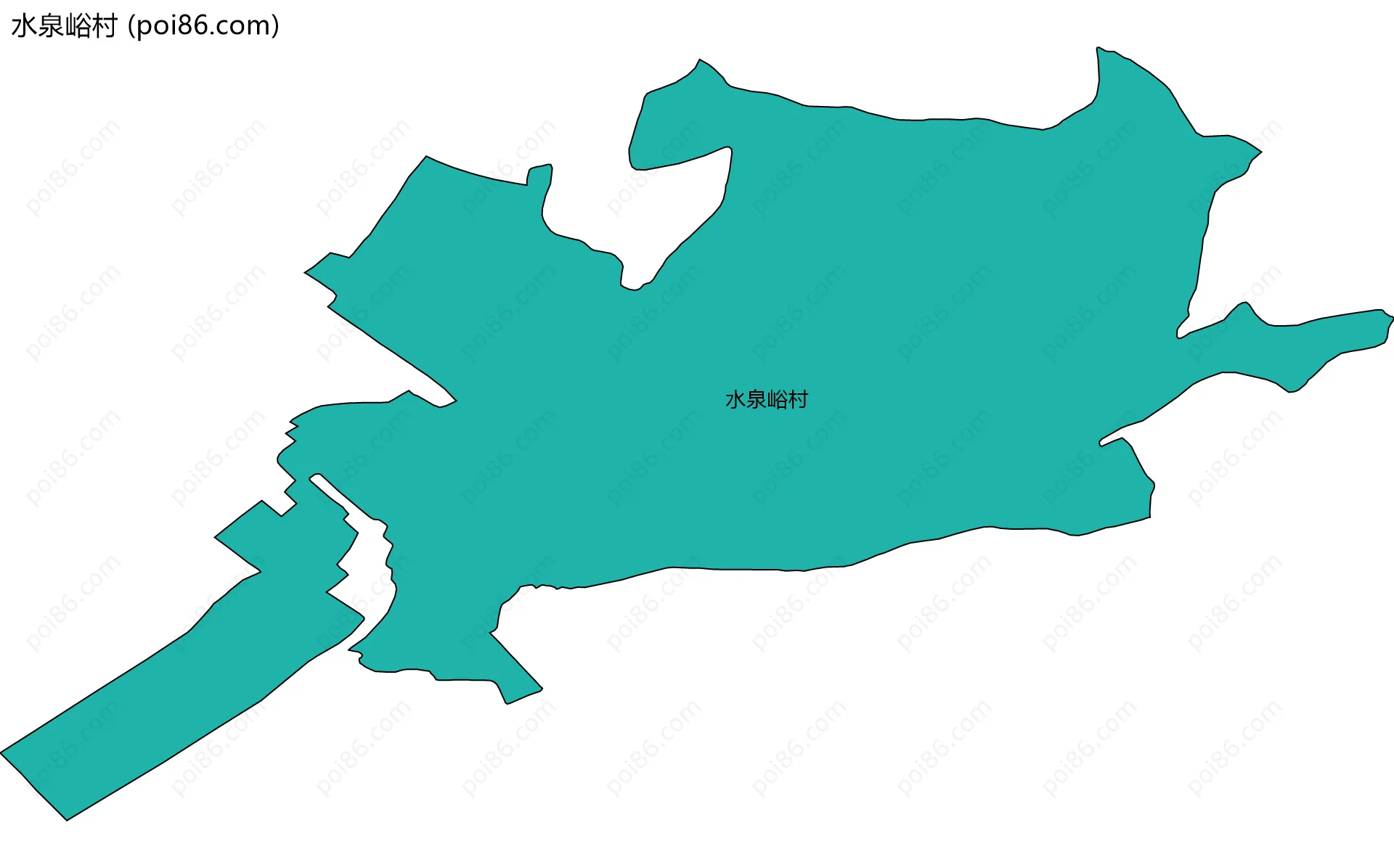水泉峪村边界地图