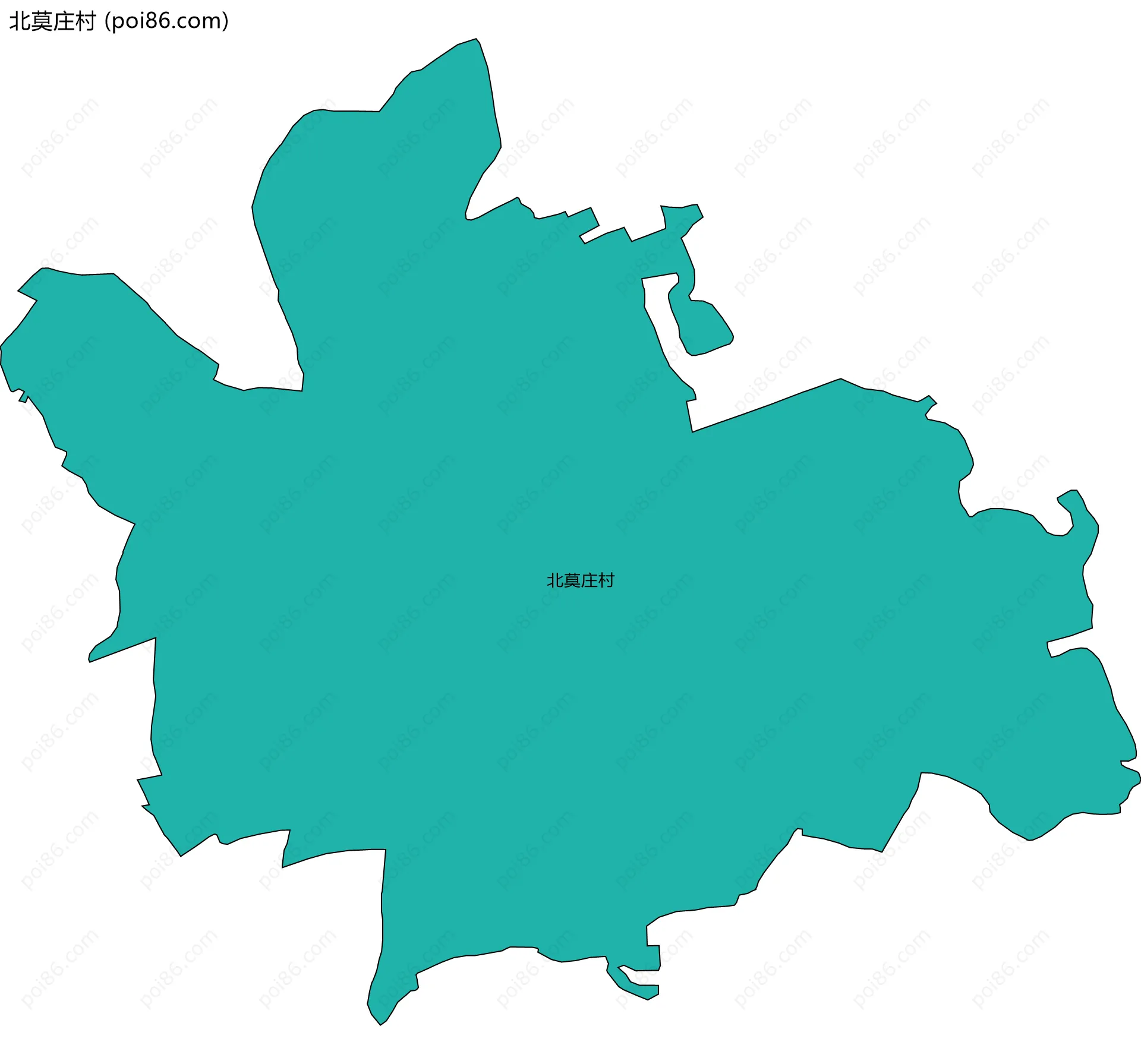 北莫庄村边界地图