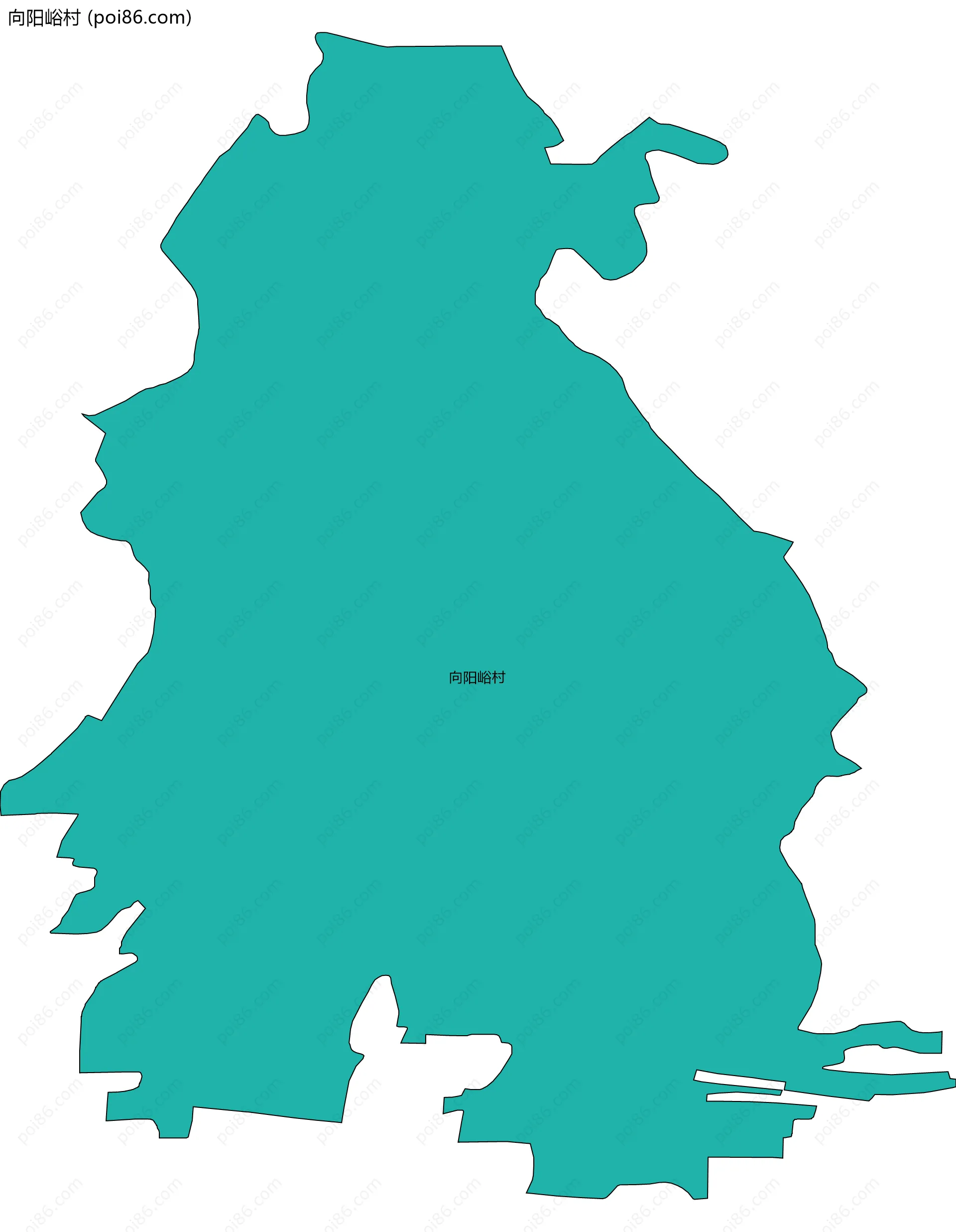 向阳峪村边界地图