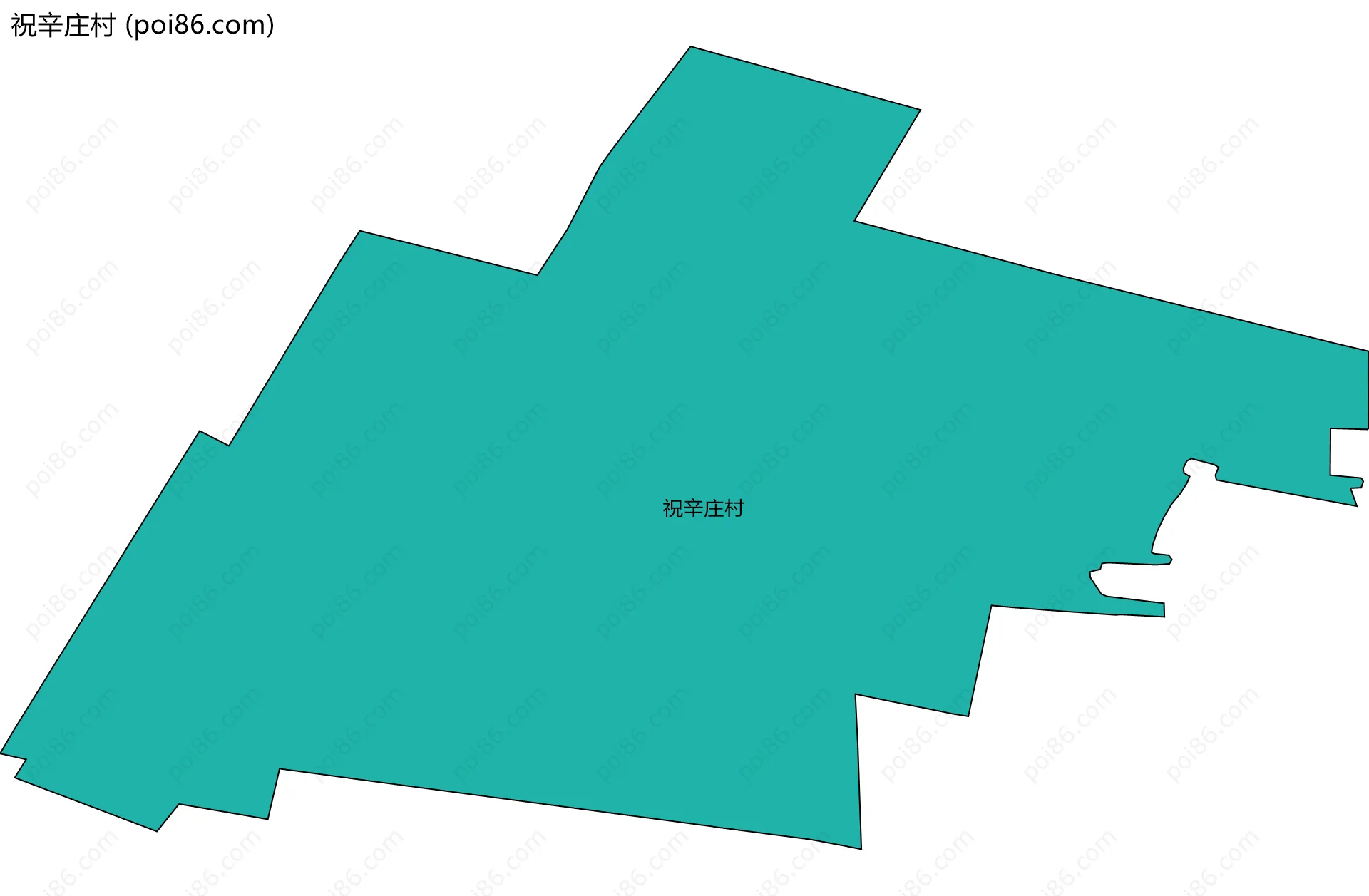 祝辛庄村边界地图