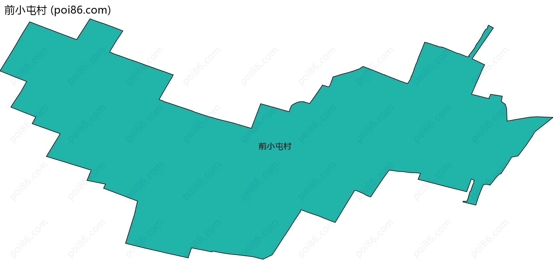 前小屯村边界地图