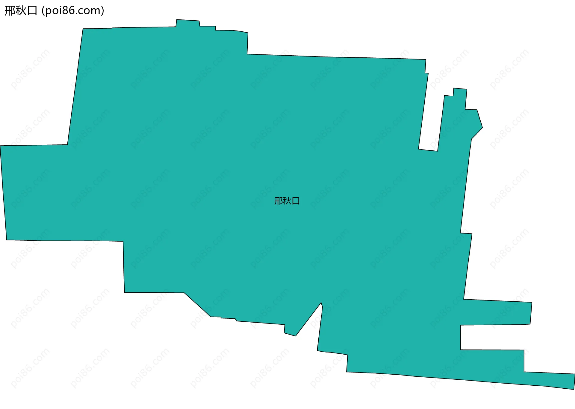 邢秋口边界地图