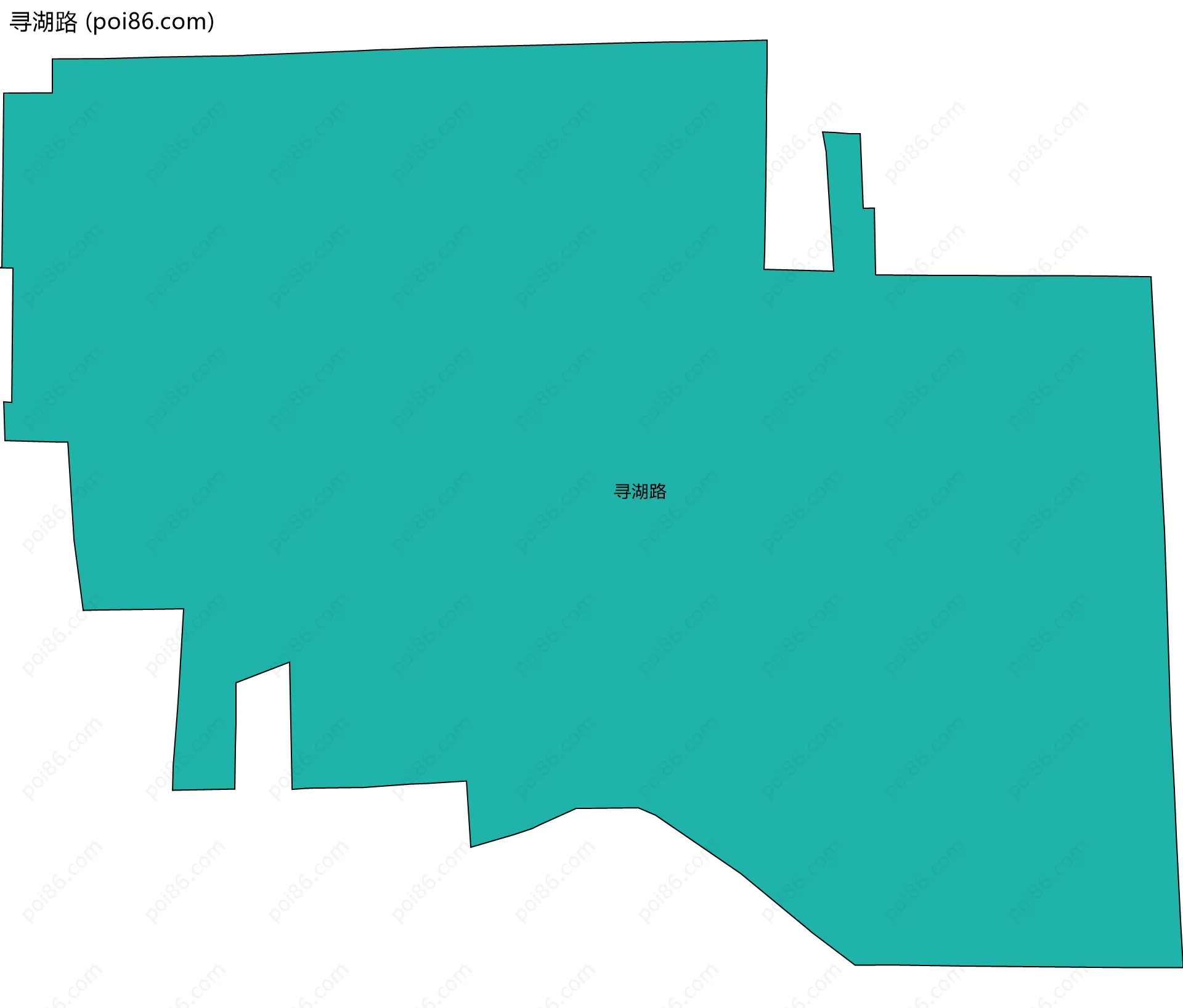 寻湖路边界地图