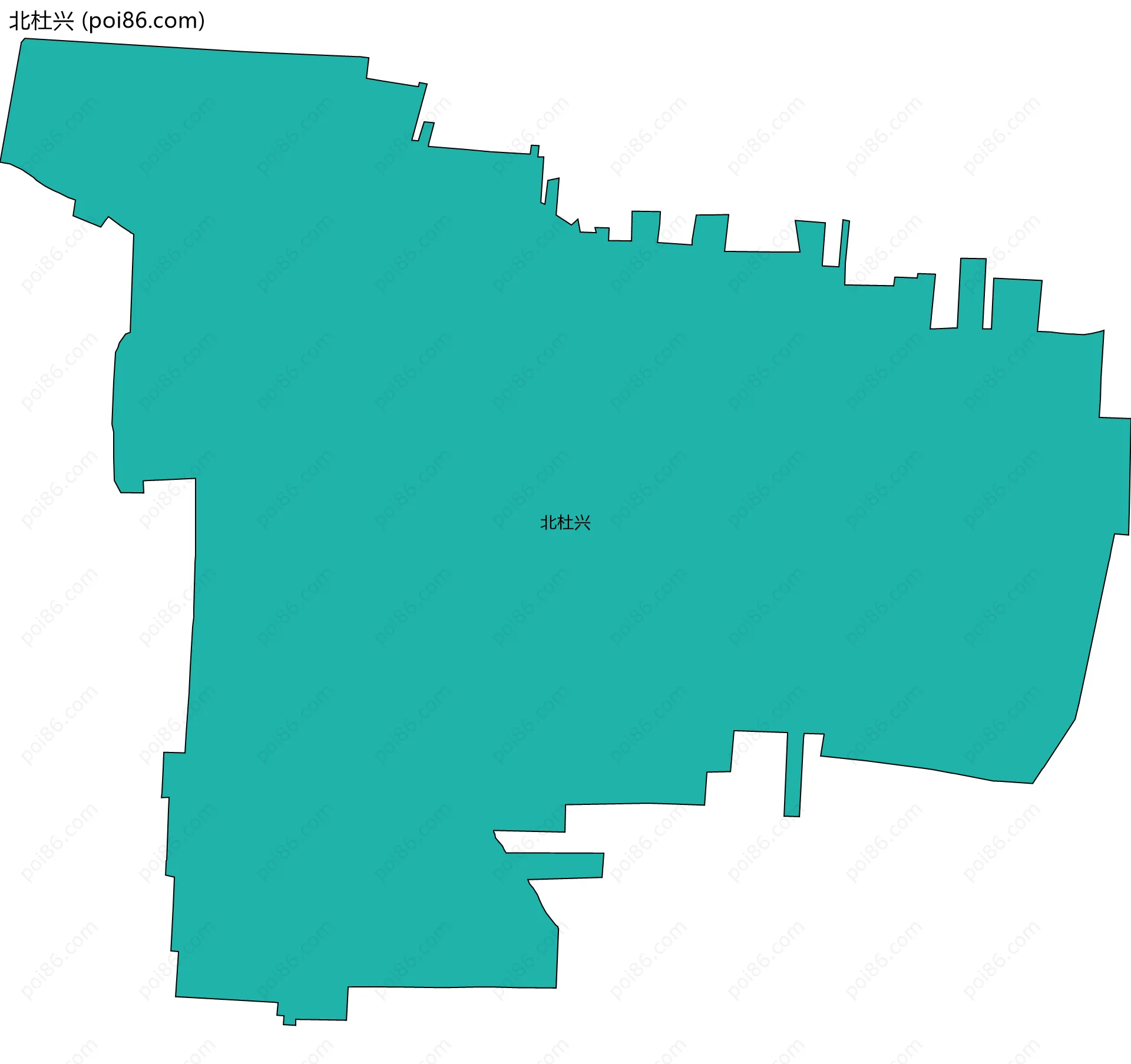 北杜兴边界地图