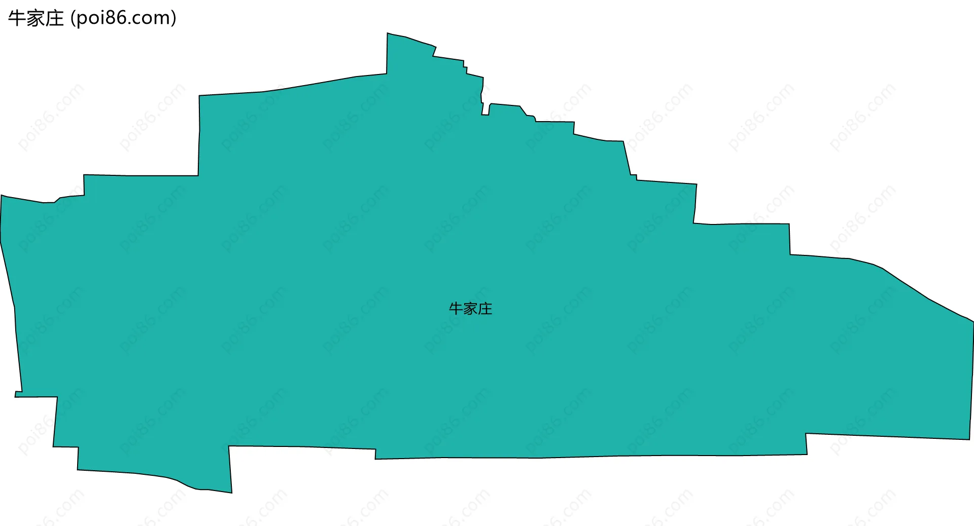 牛家庄边界地图