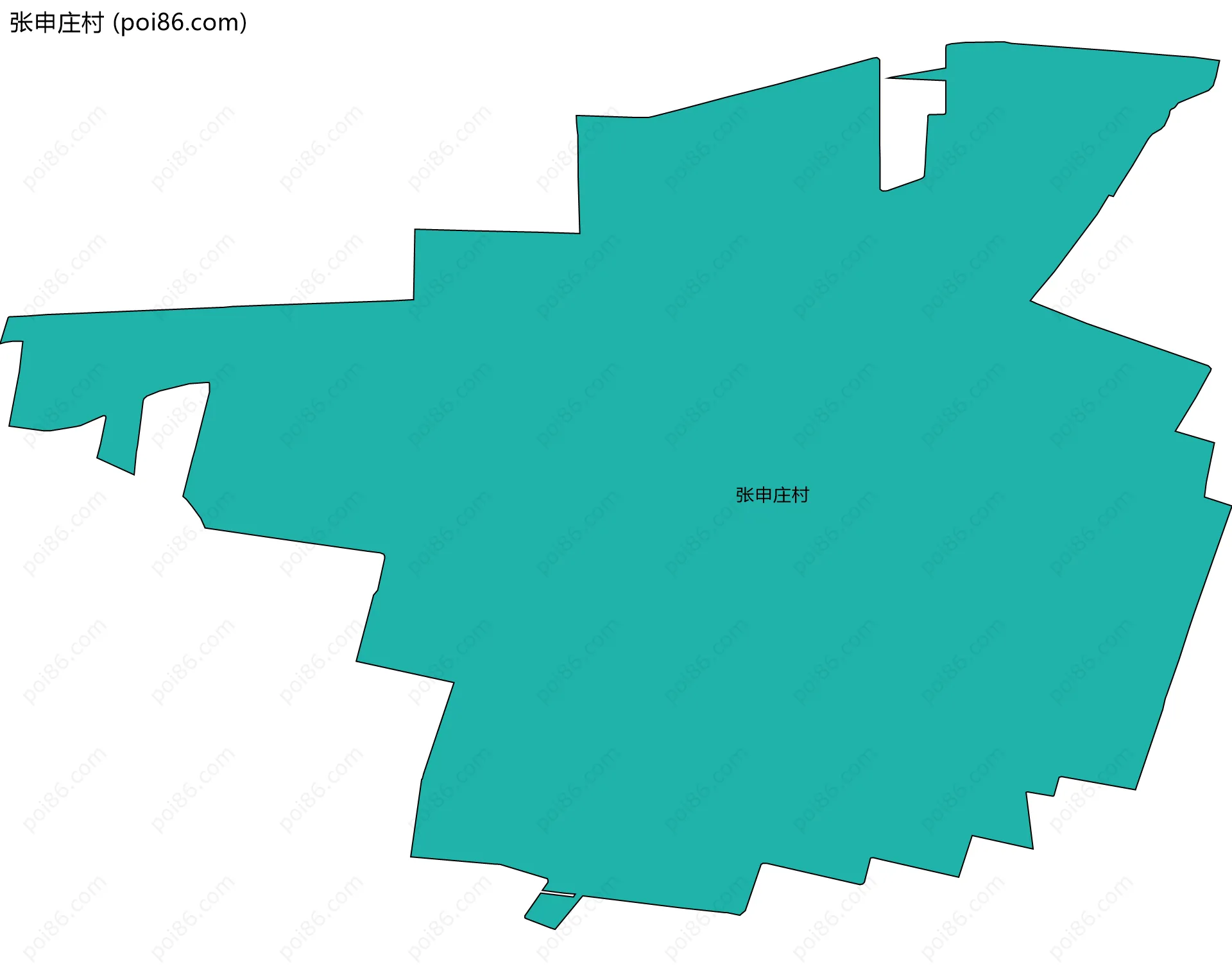张申庄村边界地图