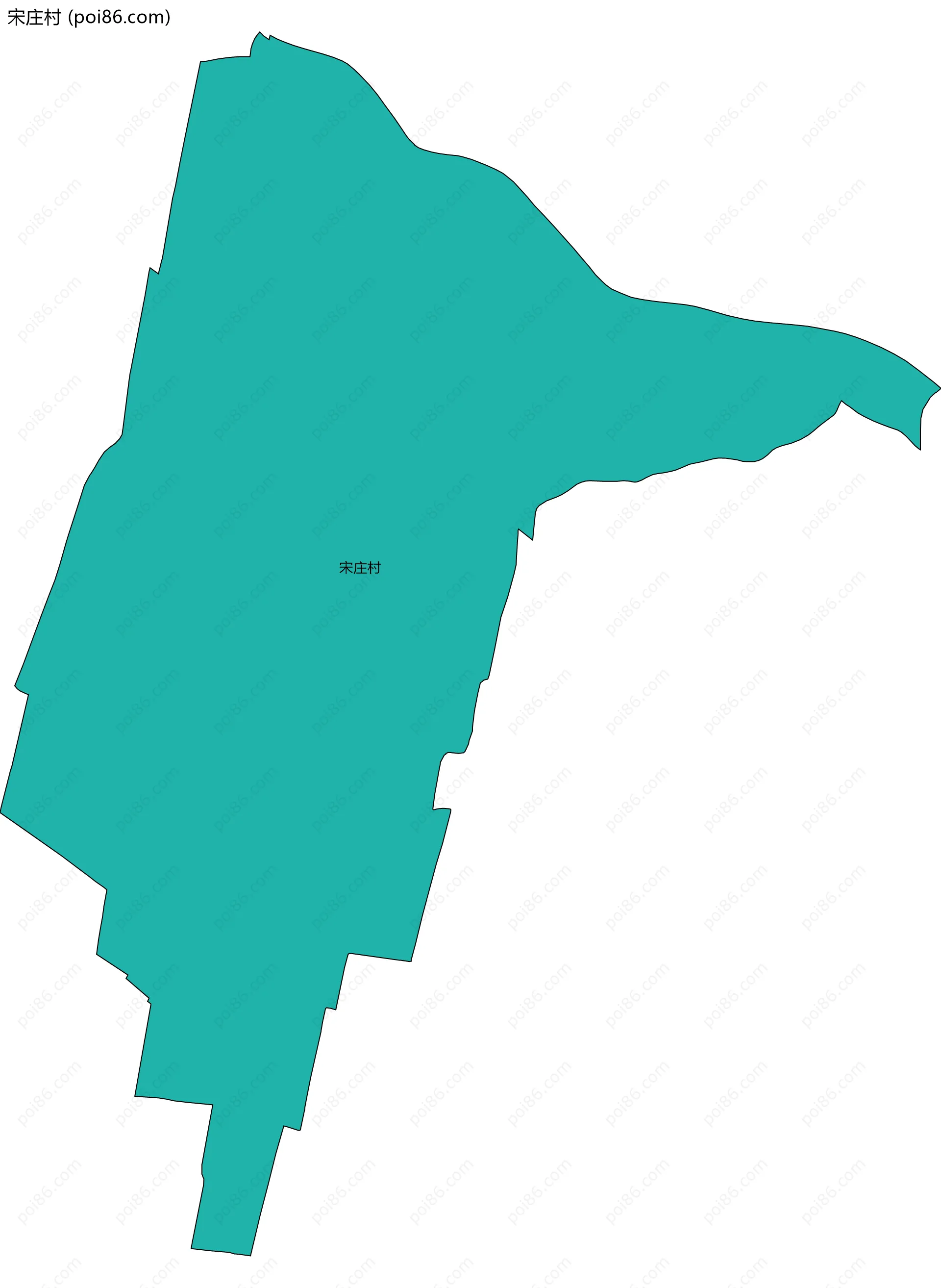宋庄村边界地图