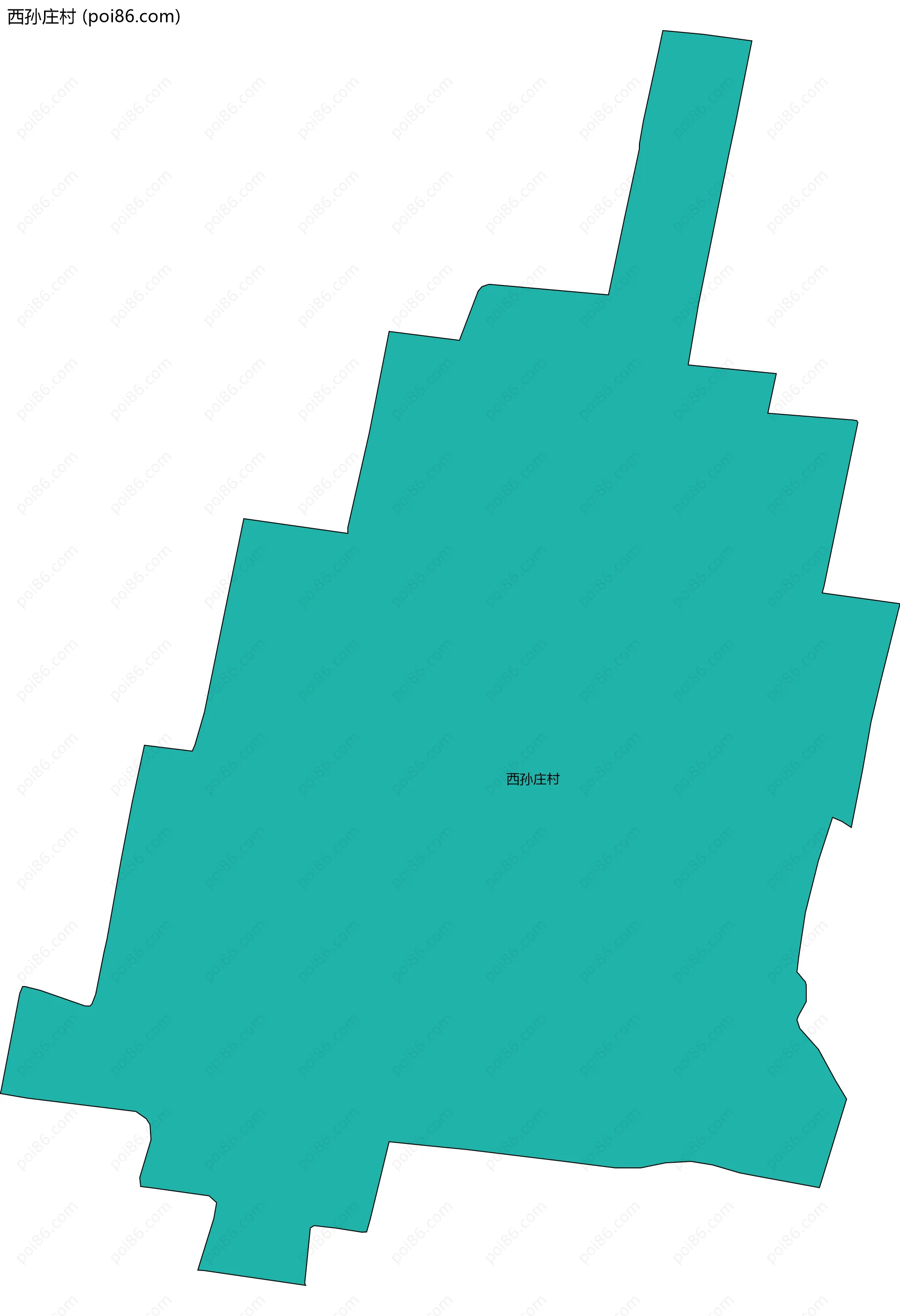 西孙庄村边界地图