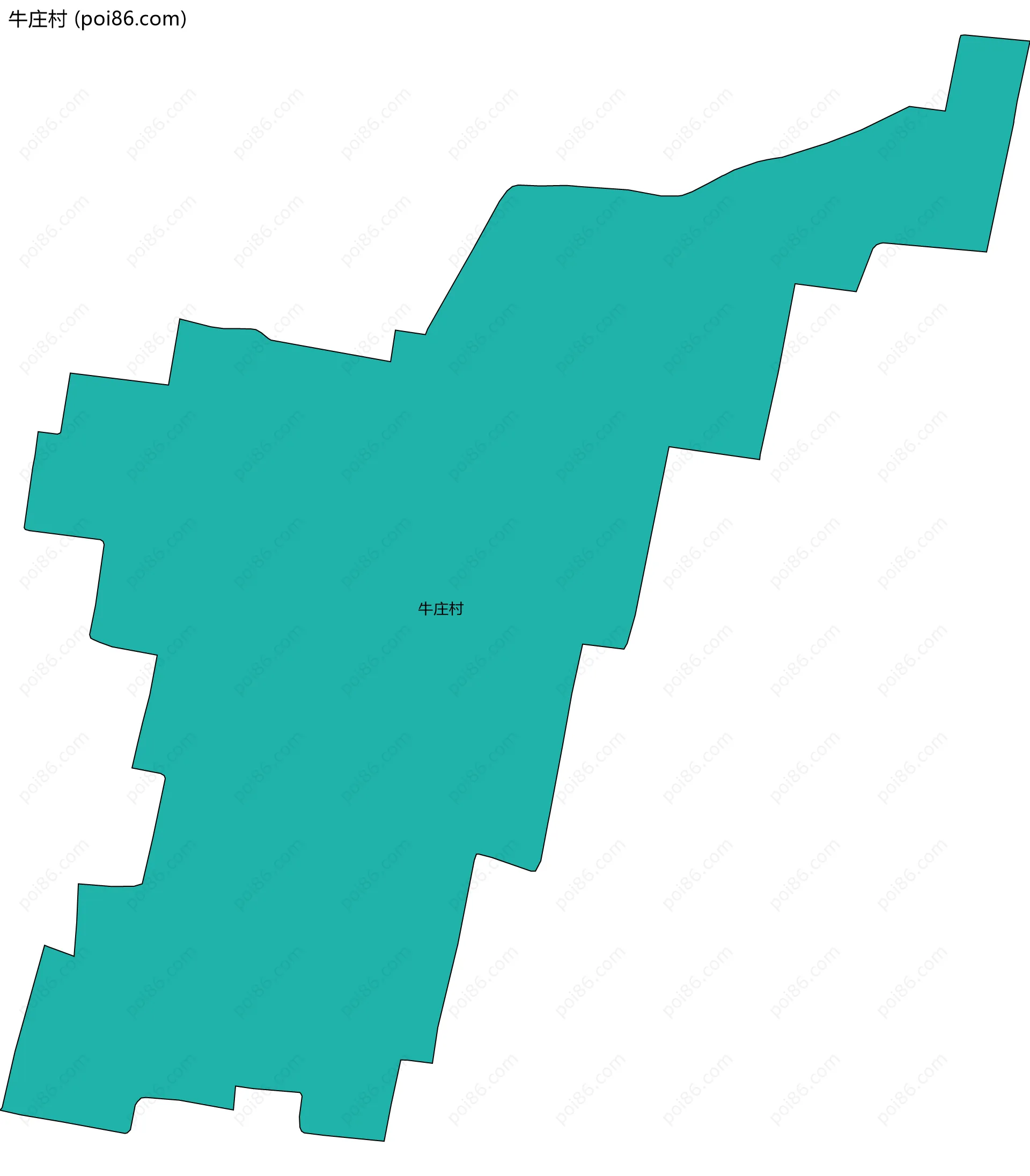 牛庄村边界地图