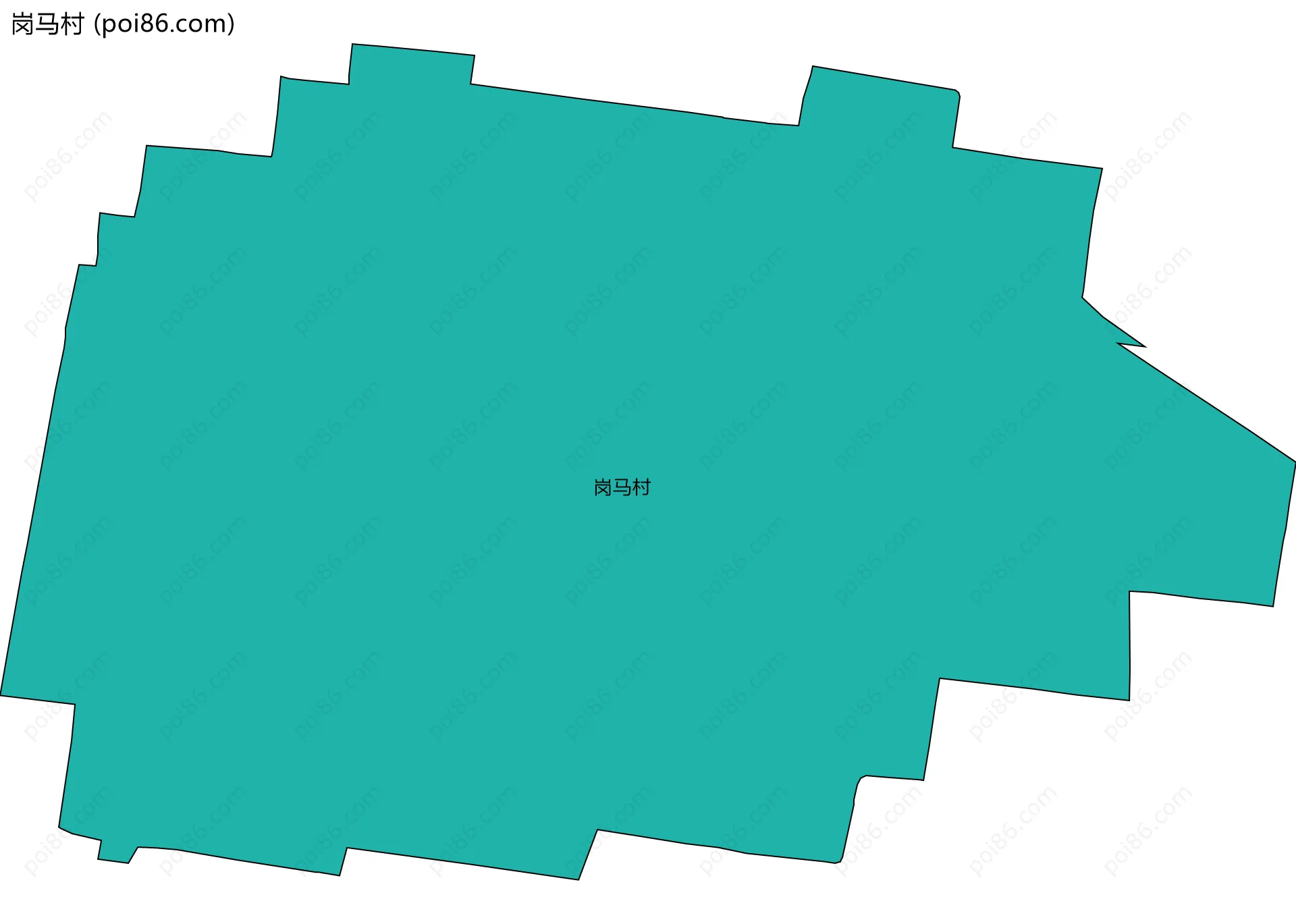 岗马村边界地图