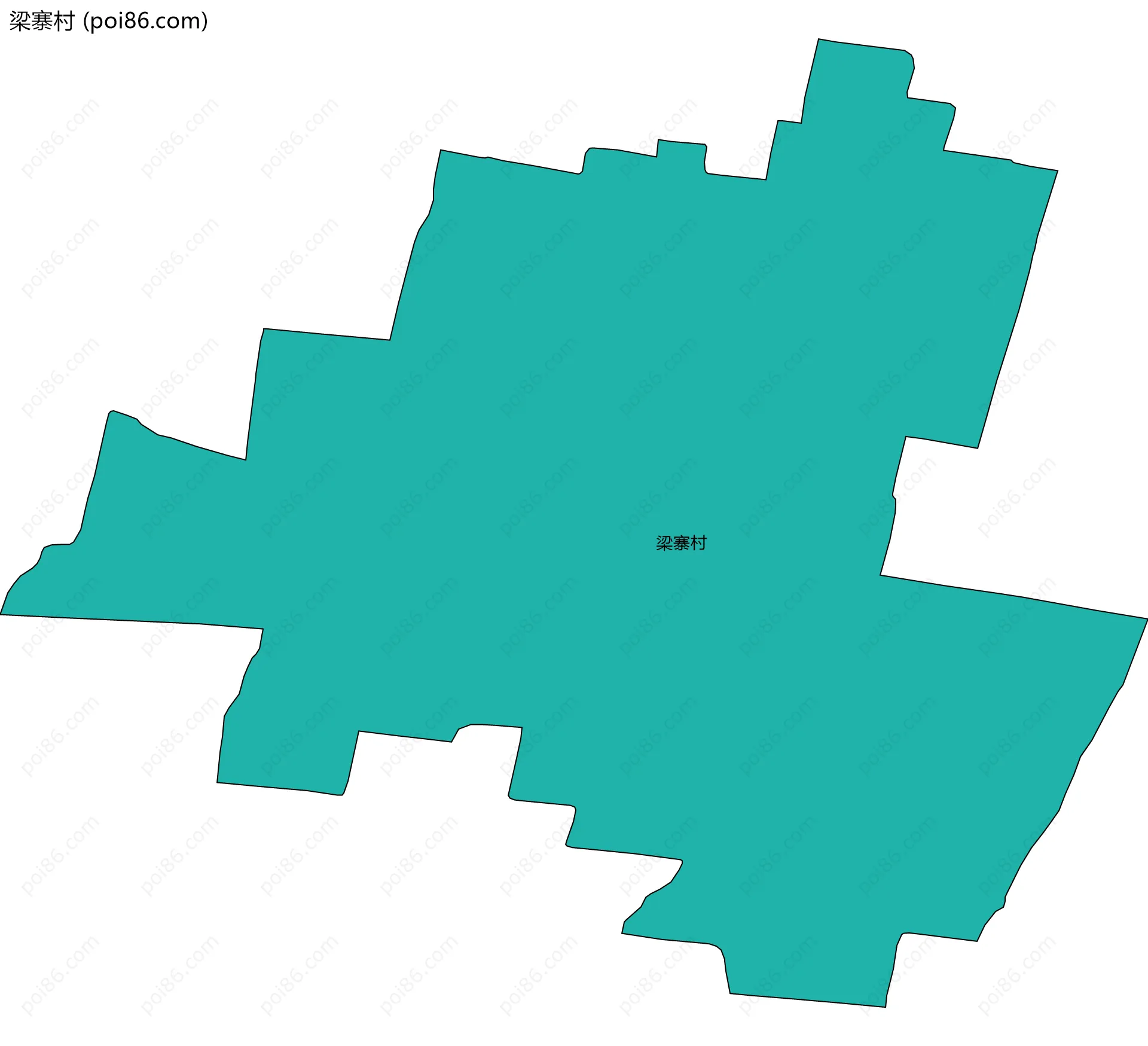 梁寨村边界地图