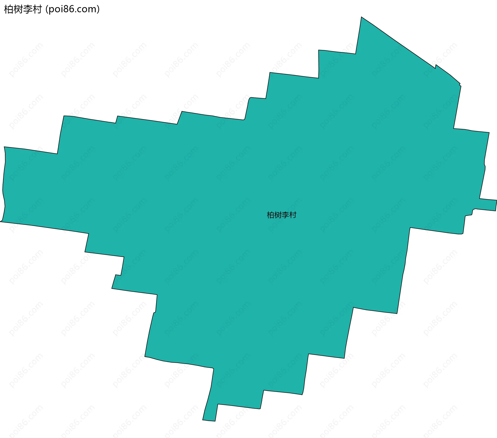 柏树李村边界地图