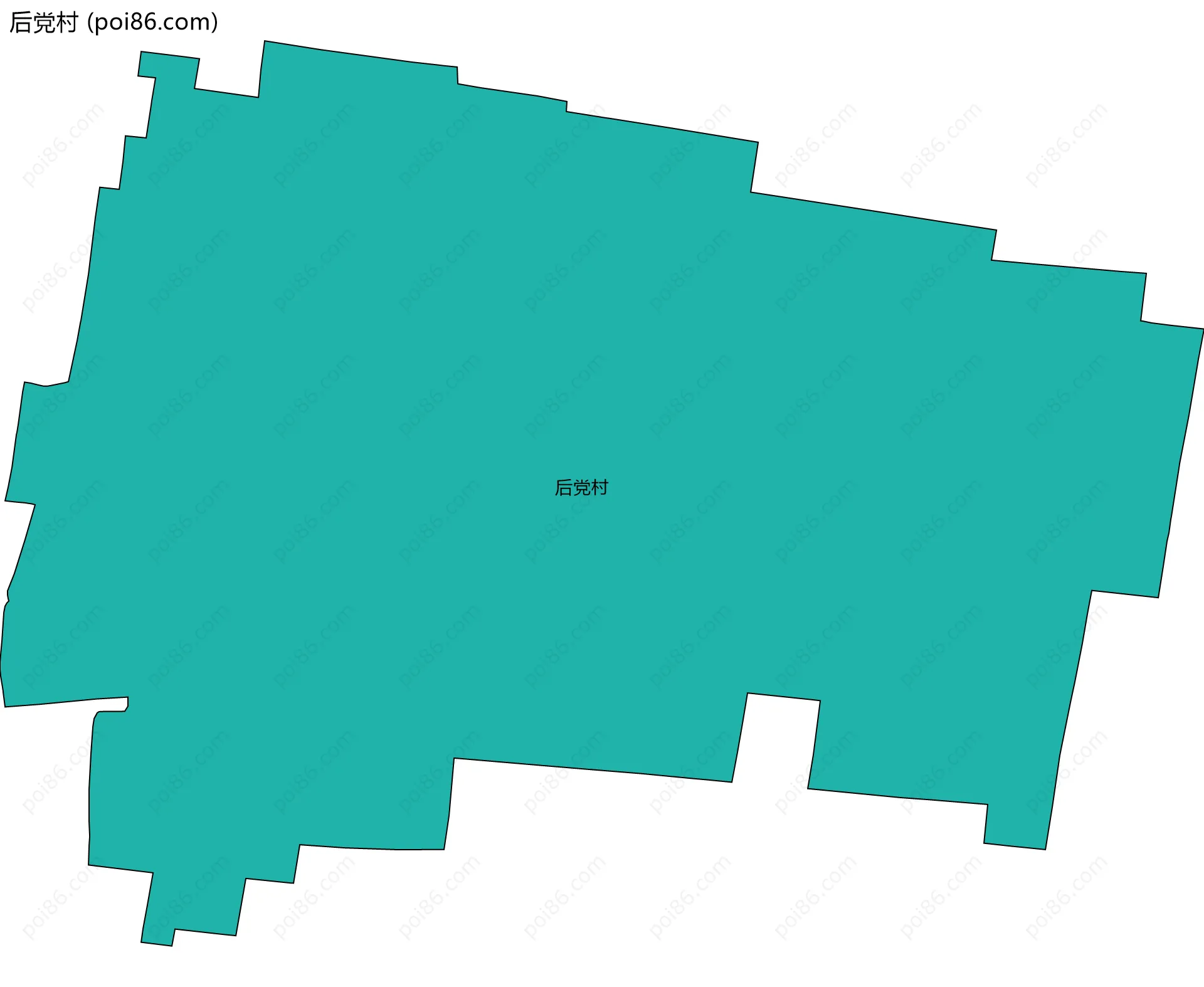 后党村边界地图