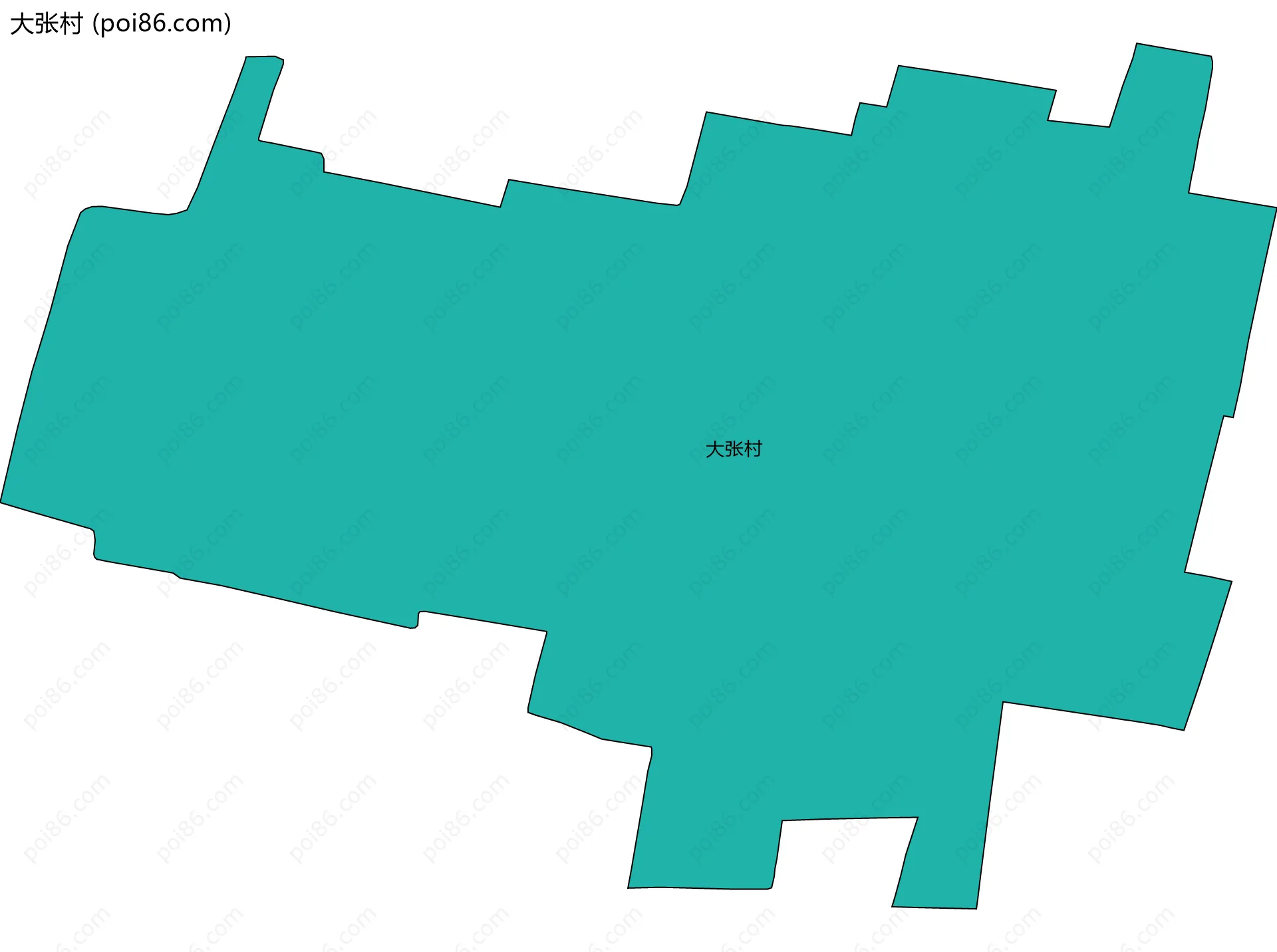 大张村边界地图