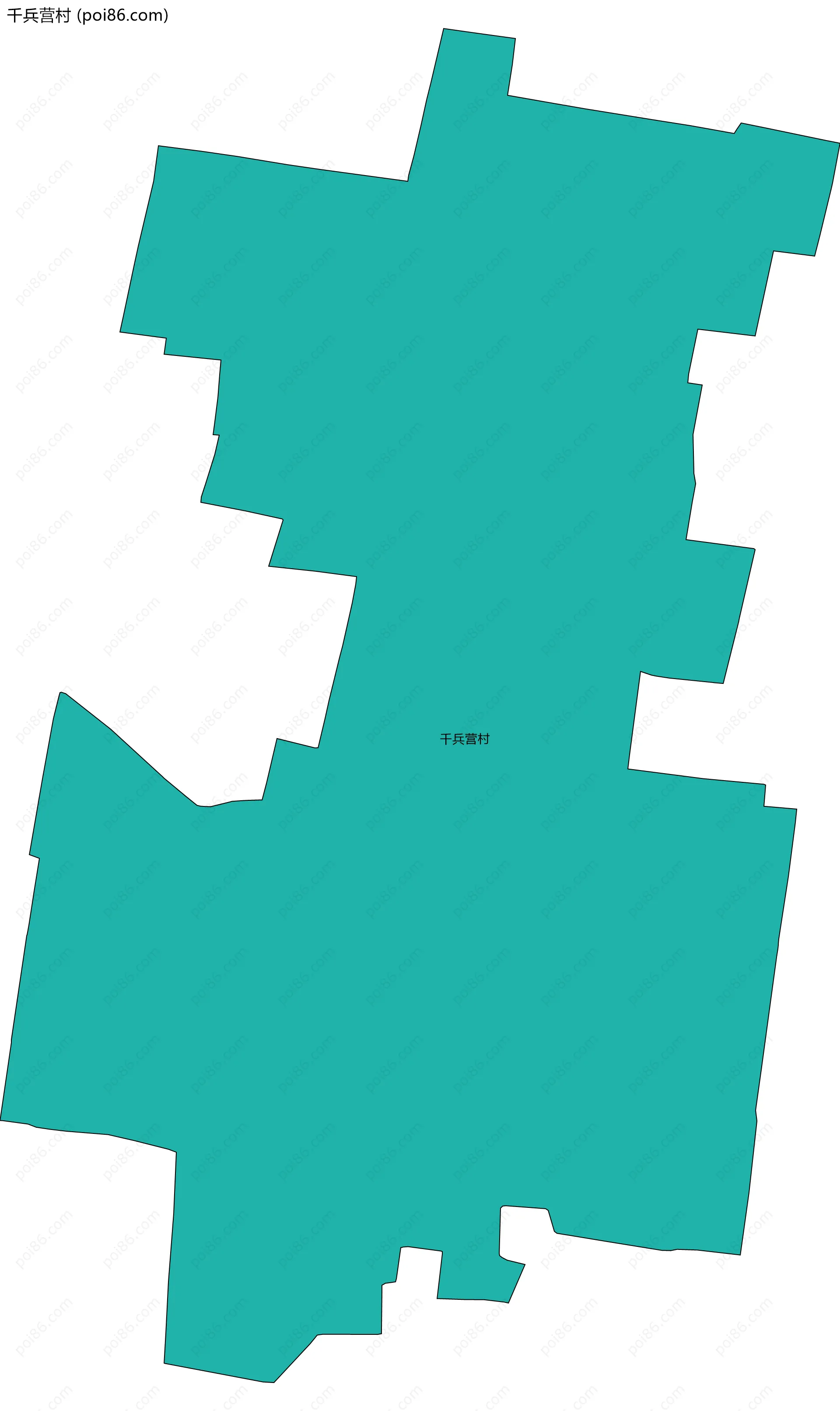 千兵营村边界地图