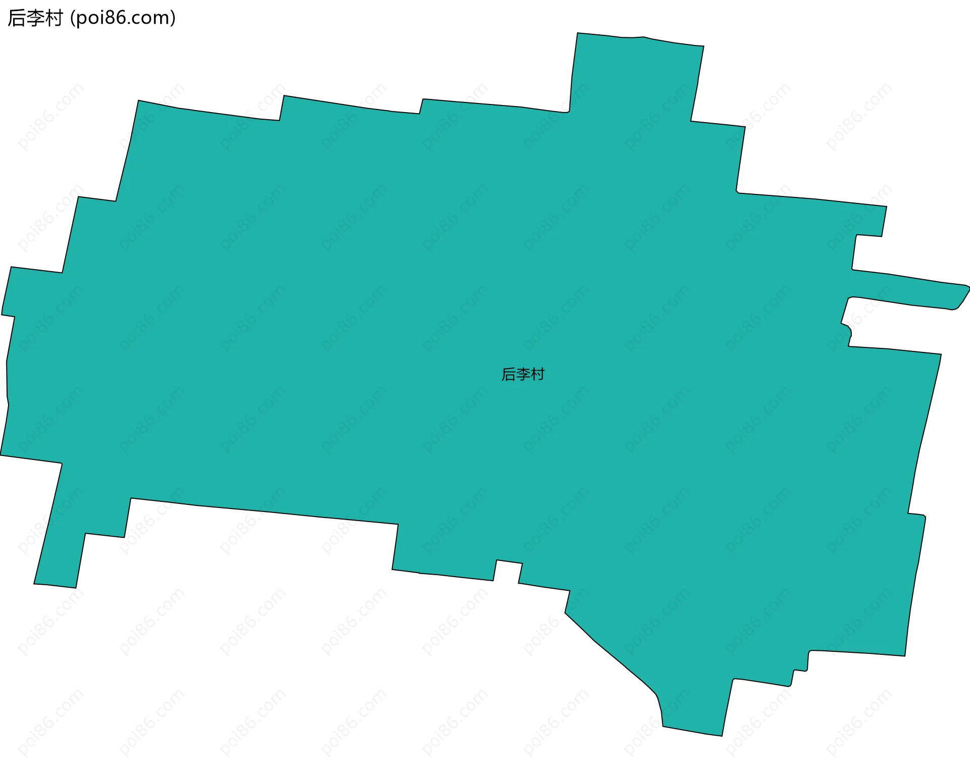 后李村边界地图