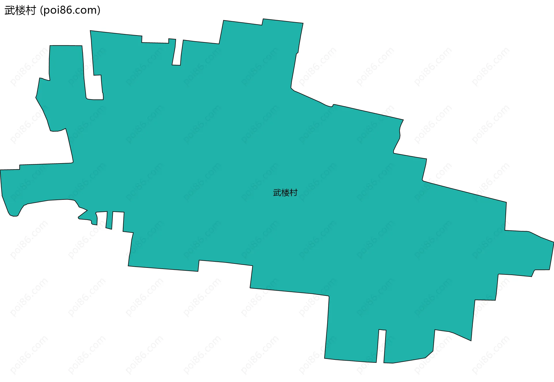 武楼村边界地图