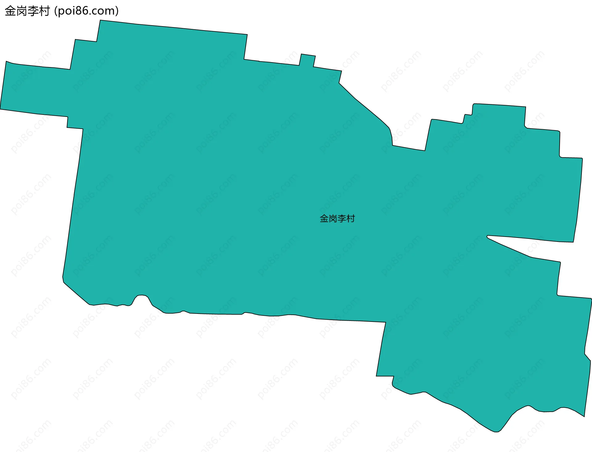 金岗李村边界地图