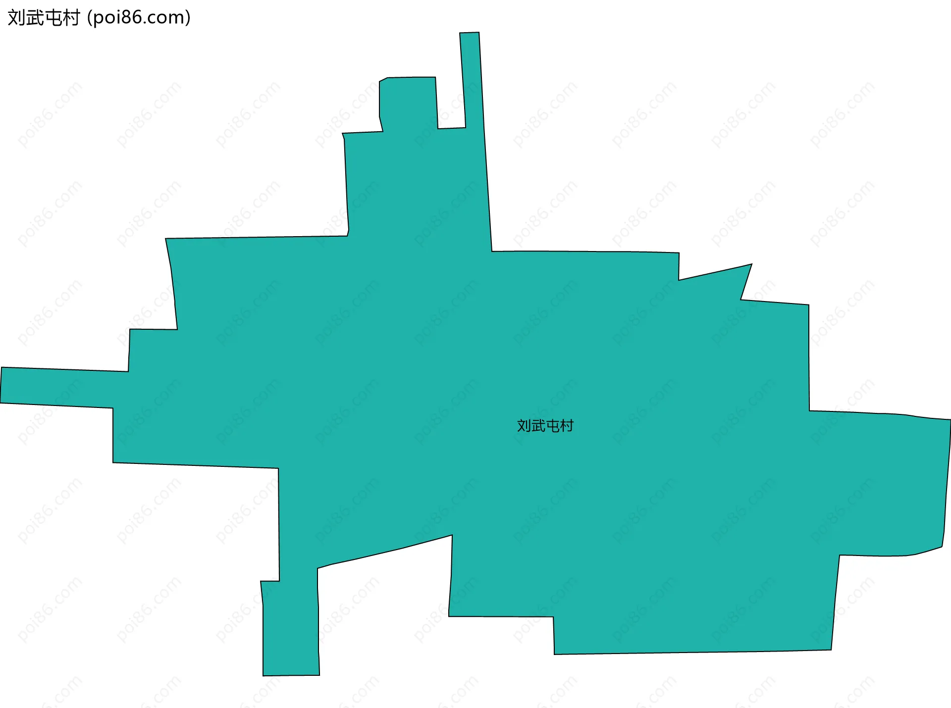 刘武屯村边界地图